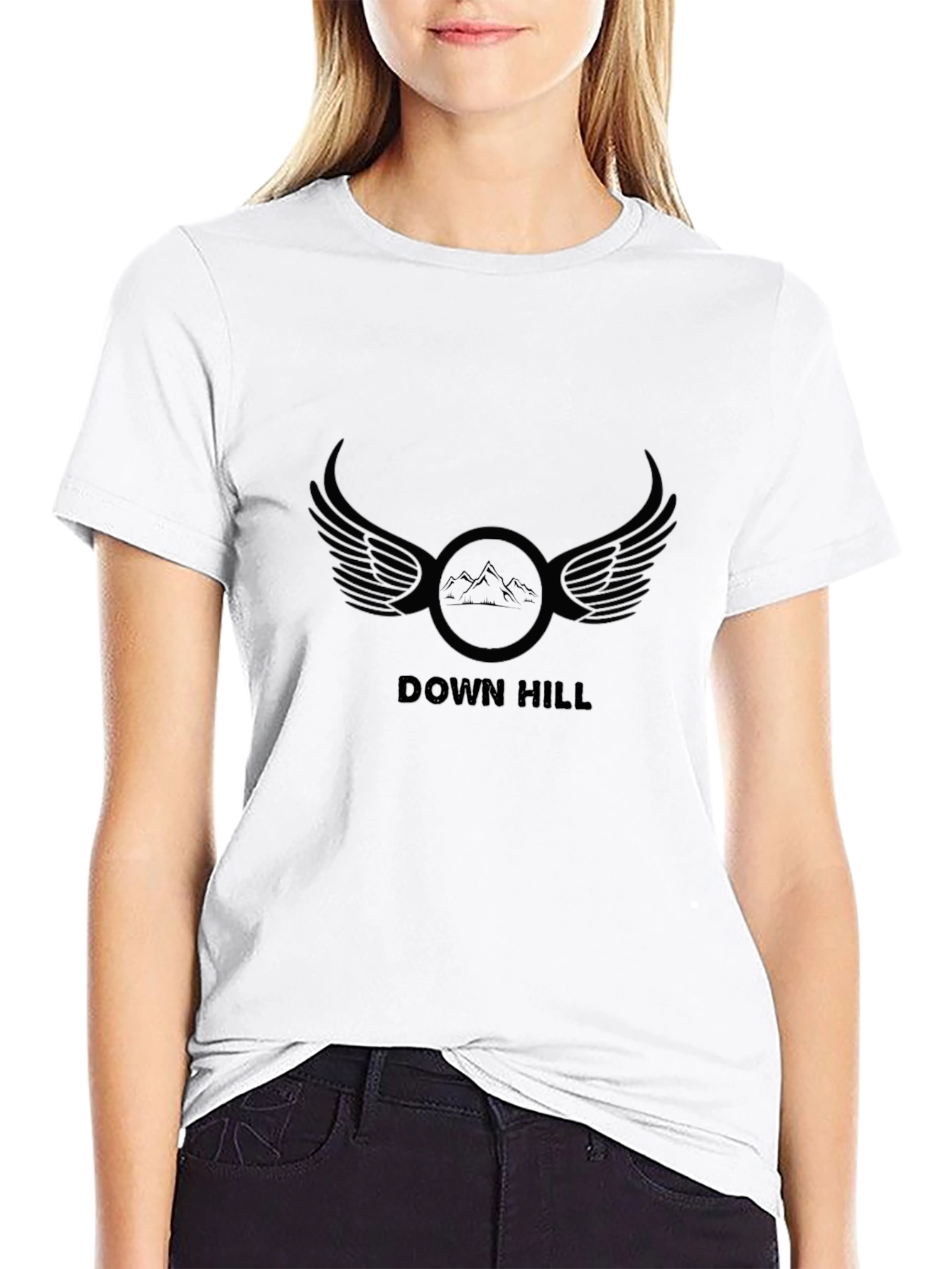 Down Hill Mountain Biking Tee - Black Graphic T-Shirt