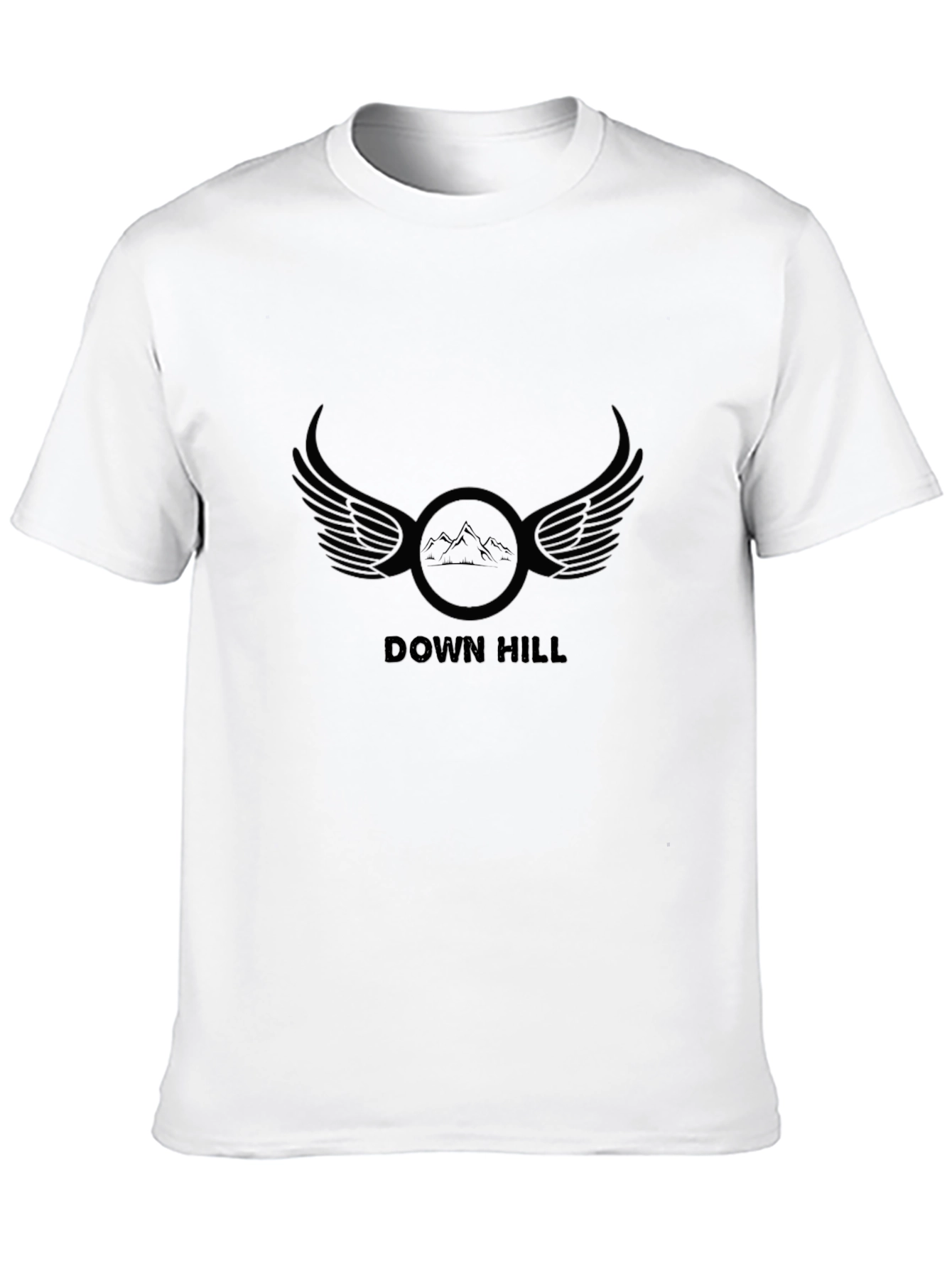 Down Hill Mountain Biking Tee - Black Graphic T-Shirt