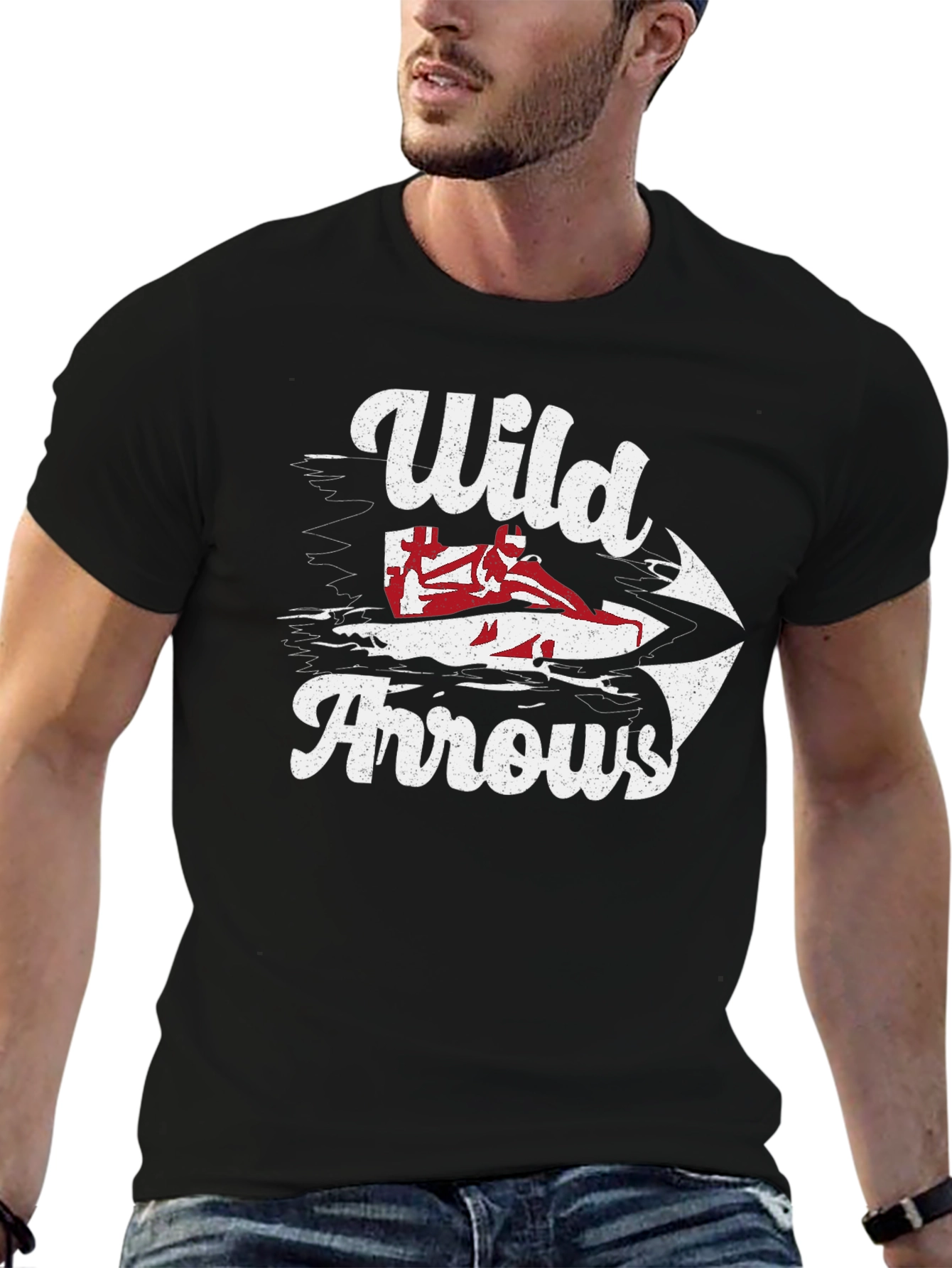 Wild Arrows Graphic Tee - Black Casual T-Shirt