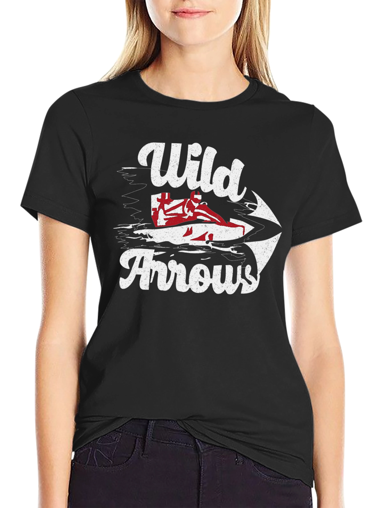 Wild Arrows Graphic Tee - Black Casual T-Shirt