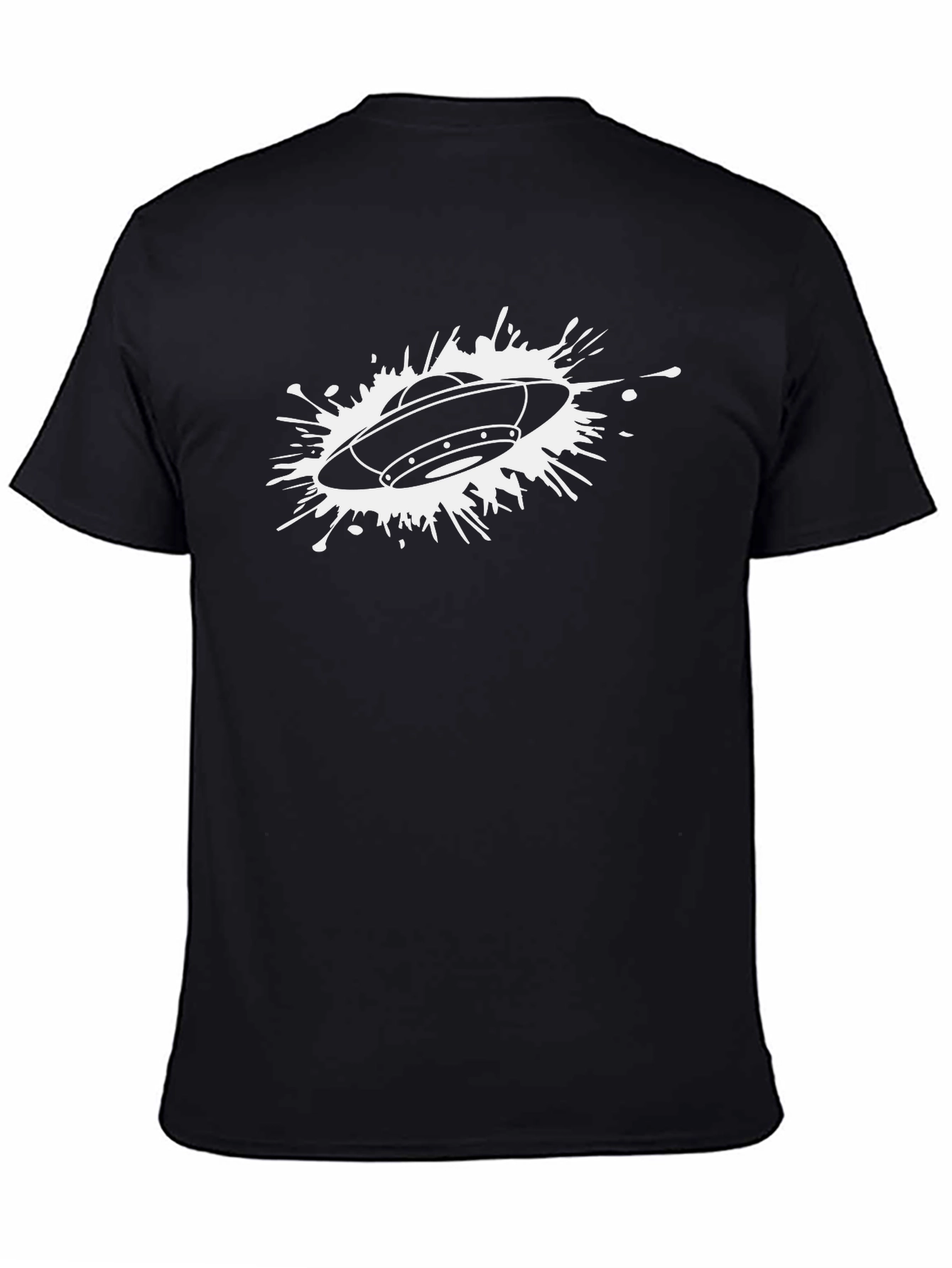 UFO Splash Graphic Tee - Black Cotton Blend