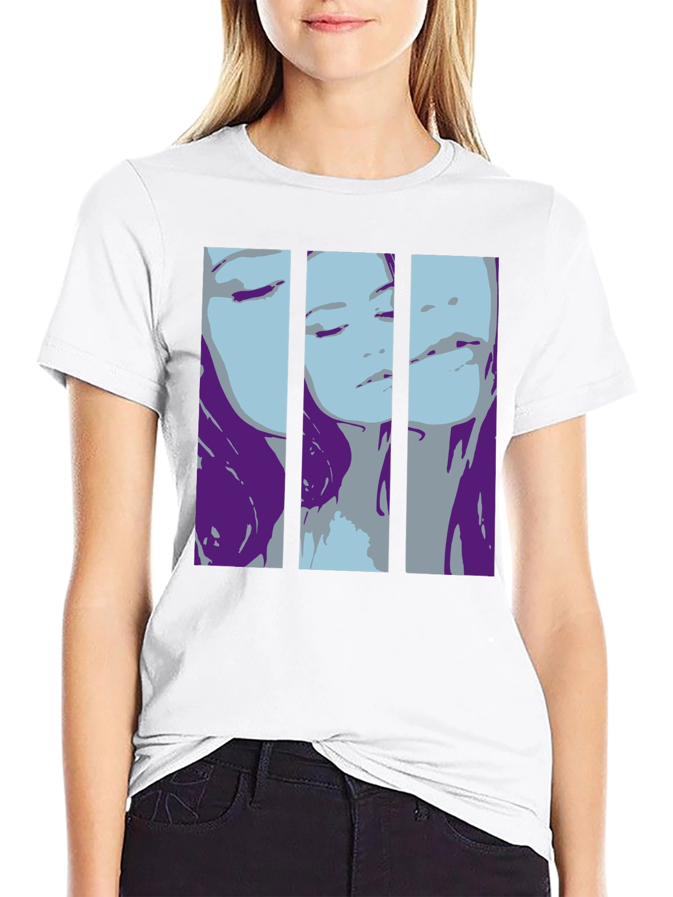 Abstract Woman Portrait Graphic Tee