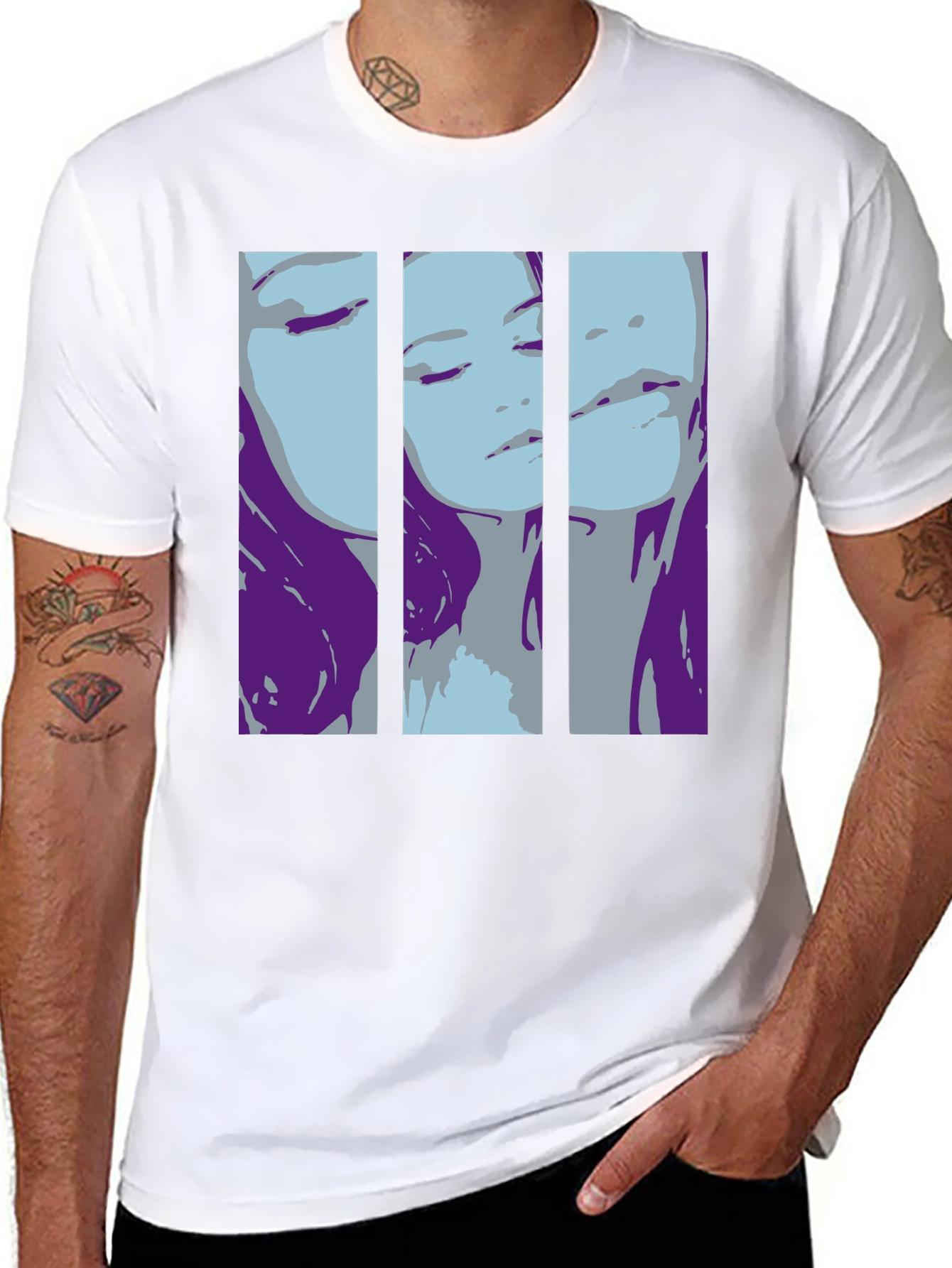 Abstract Woman Portrait Graphic Tee
