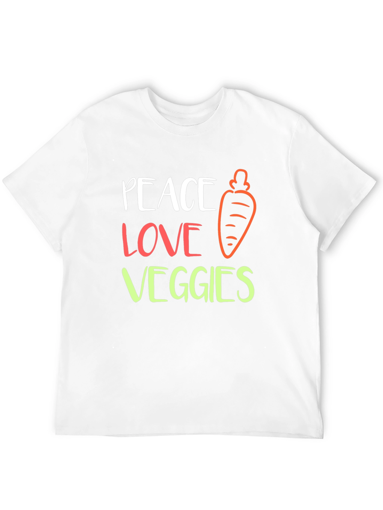 Peace Love Veggies Graphic T-Shirt - Unisex Black Tee