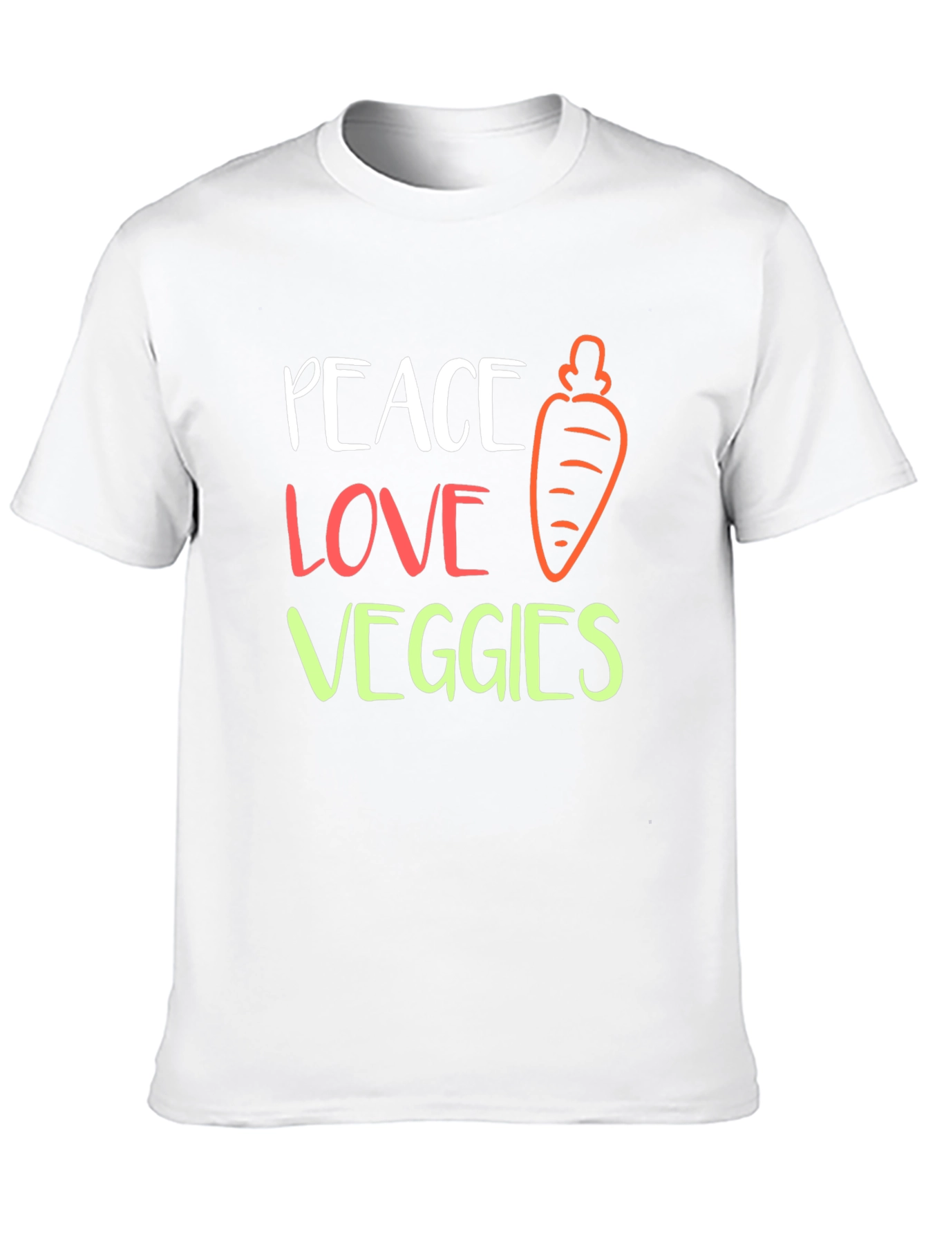 Peace Love Veggies Graphic T-Shirt - Unisex Black Tee
