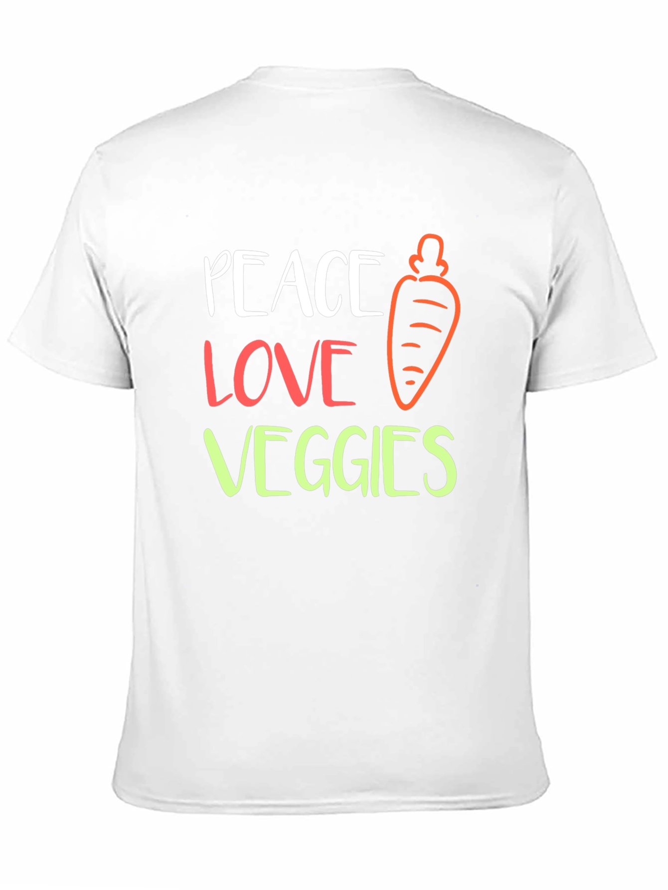 Peace Love Veggies Graphic T-Shirt - Unisex Black Tee