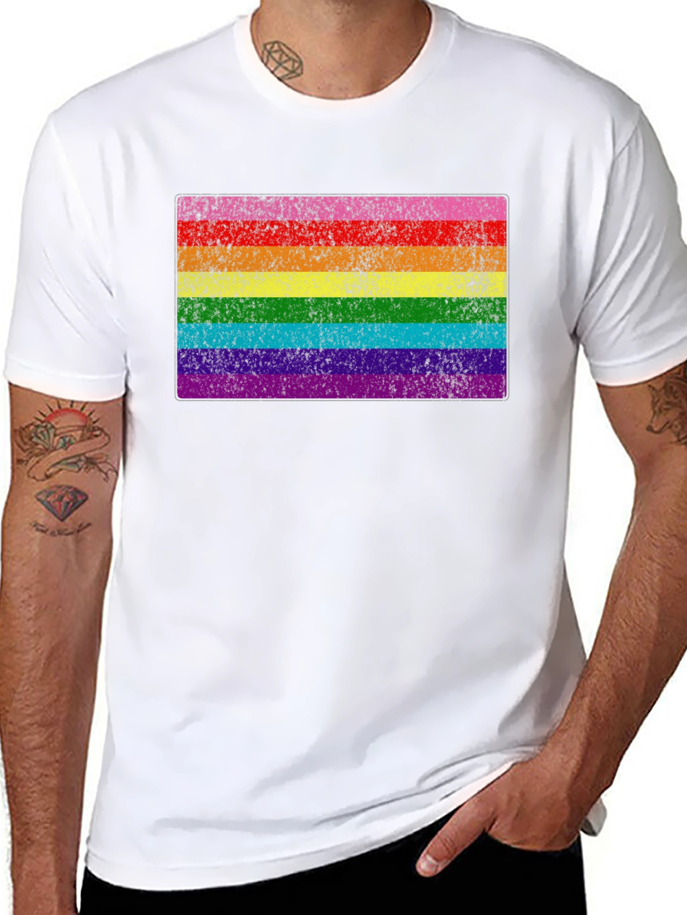 LGBT Pride Flag Black T-Shirt