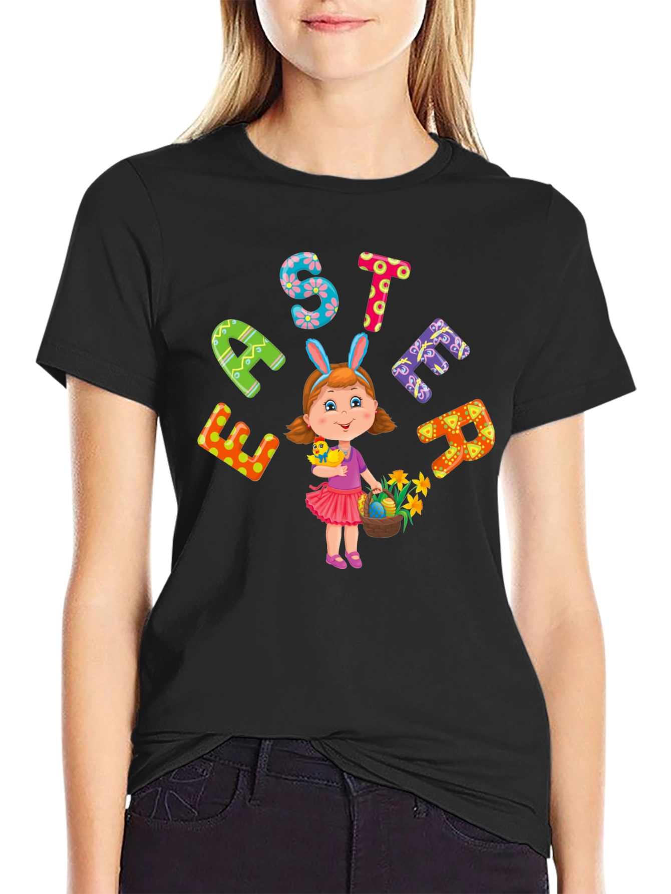 Festive Easter Girl T-Shirt - Fun Holiday Apparel
