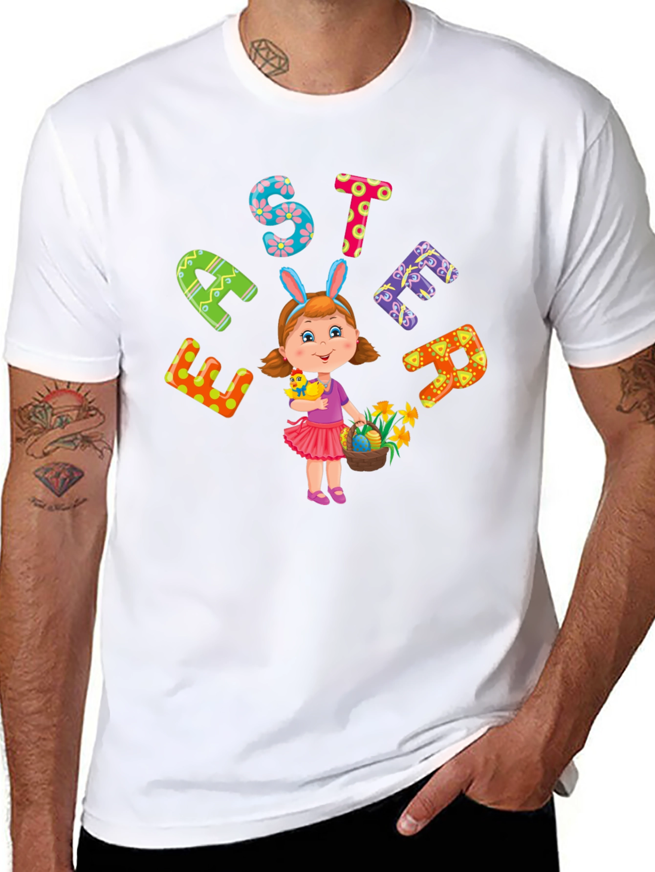Festive Easter Girl T-Shirt - Fun Holiday Apparel