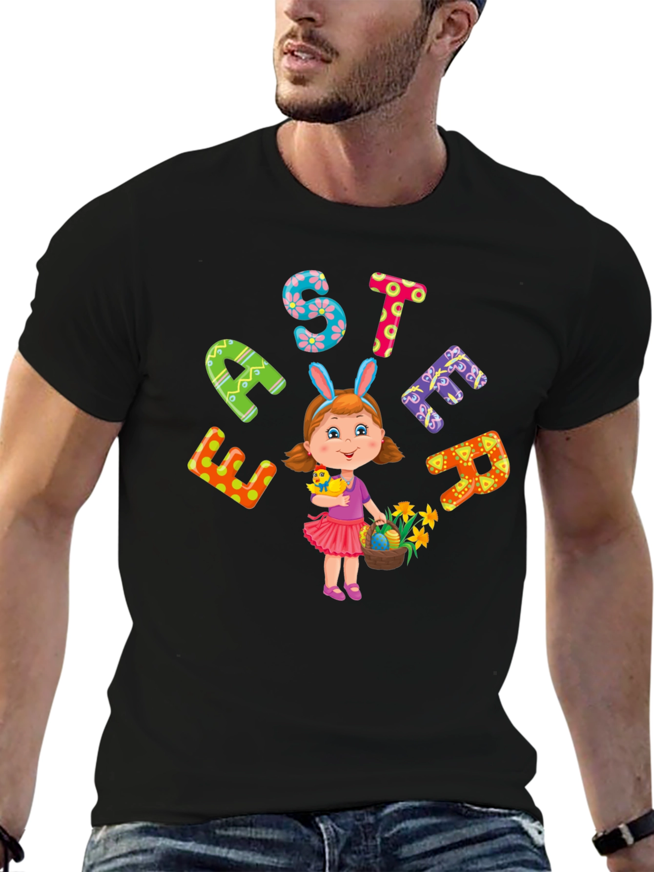 Festive Easter Girl T-Shirt - Fun Holiday Apparel