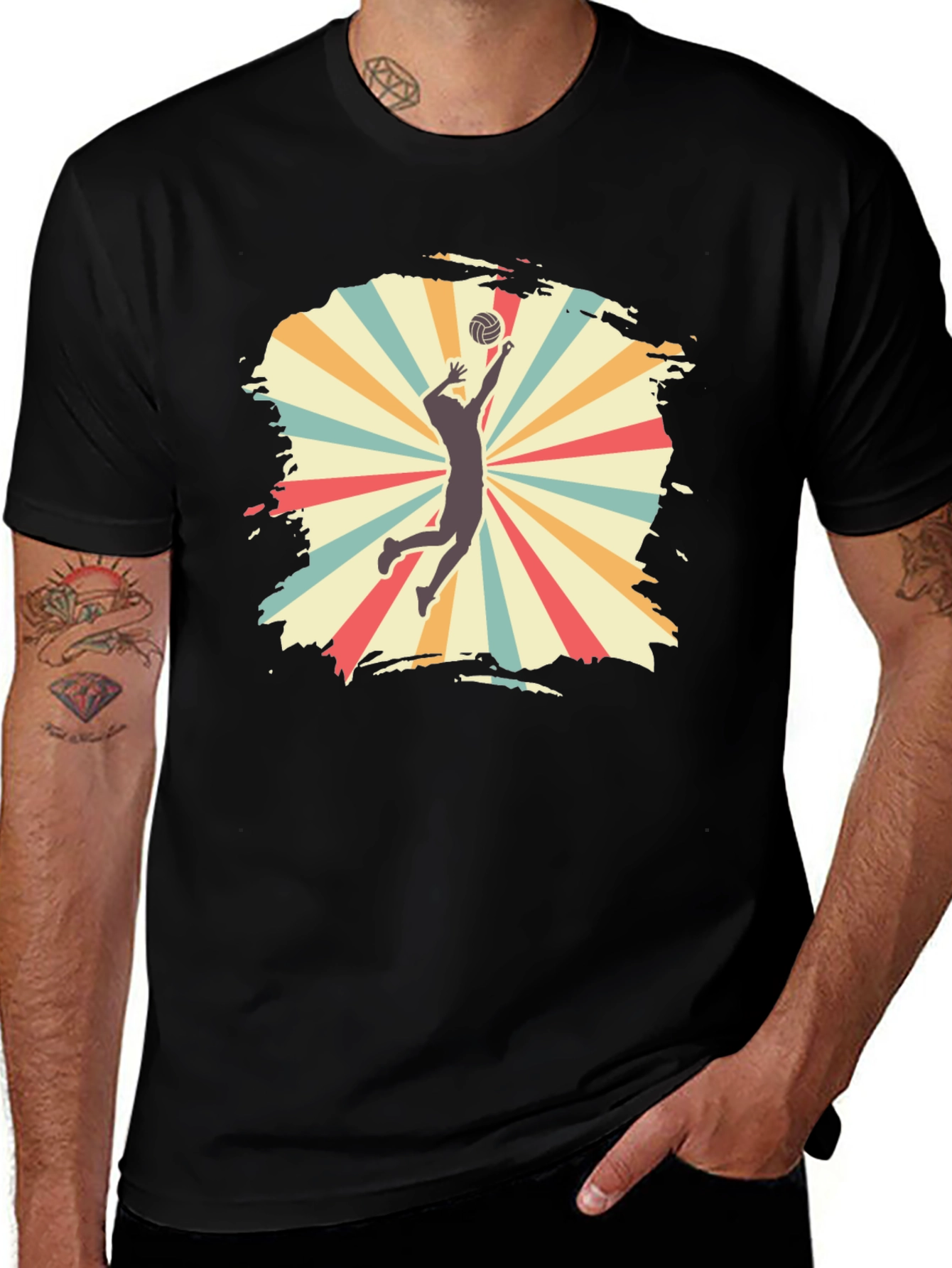 Volleyball Retro Graphic T-Shirt