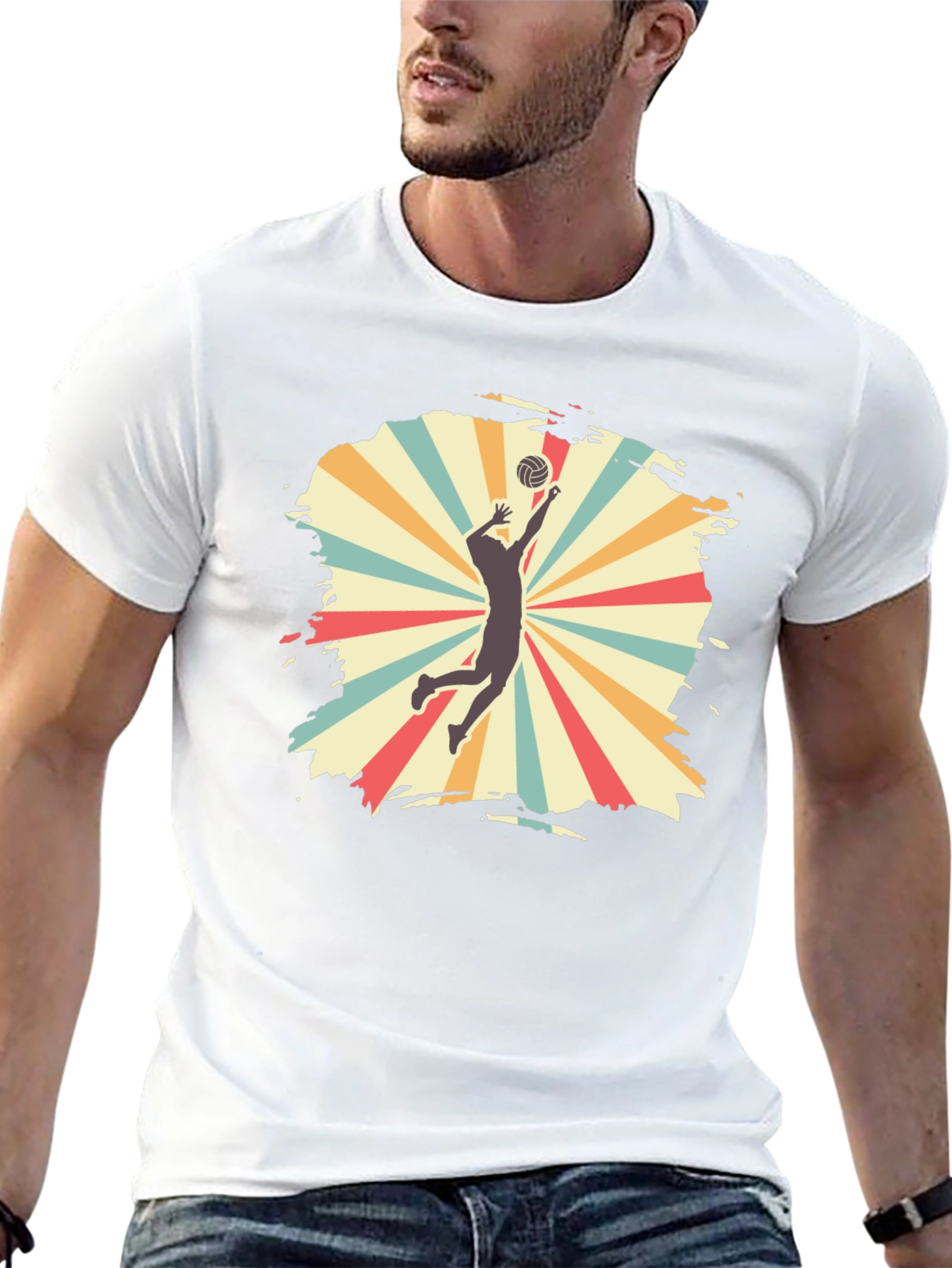 Volleyball Retro Graphic T-Shirt
