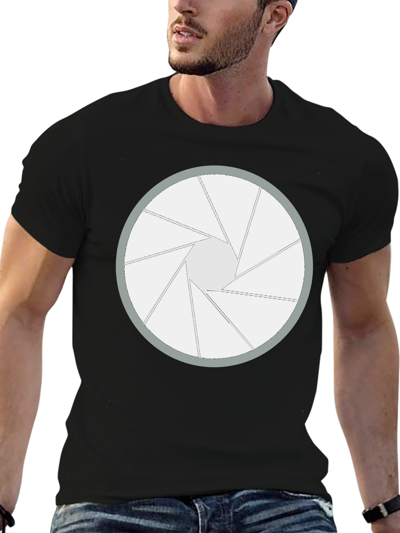Aperture Blade Graphic Tee - Camera Shutter Design