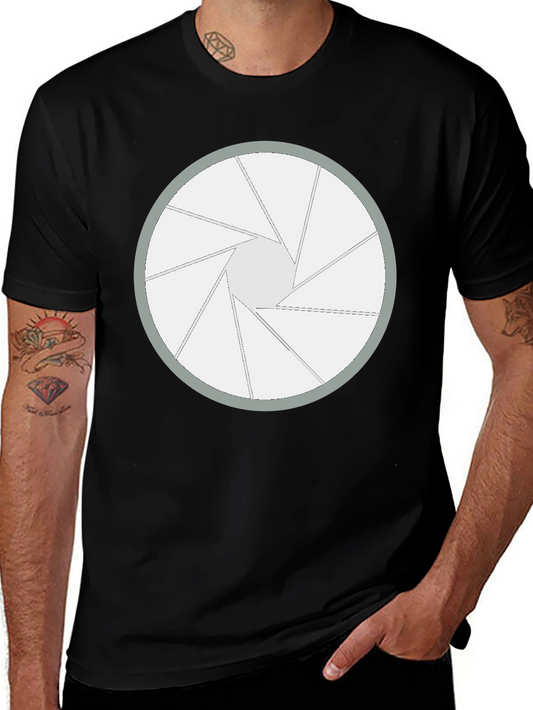 Aperture Blade Graphic Tee - Camera Shutter Design