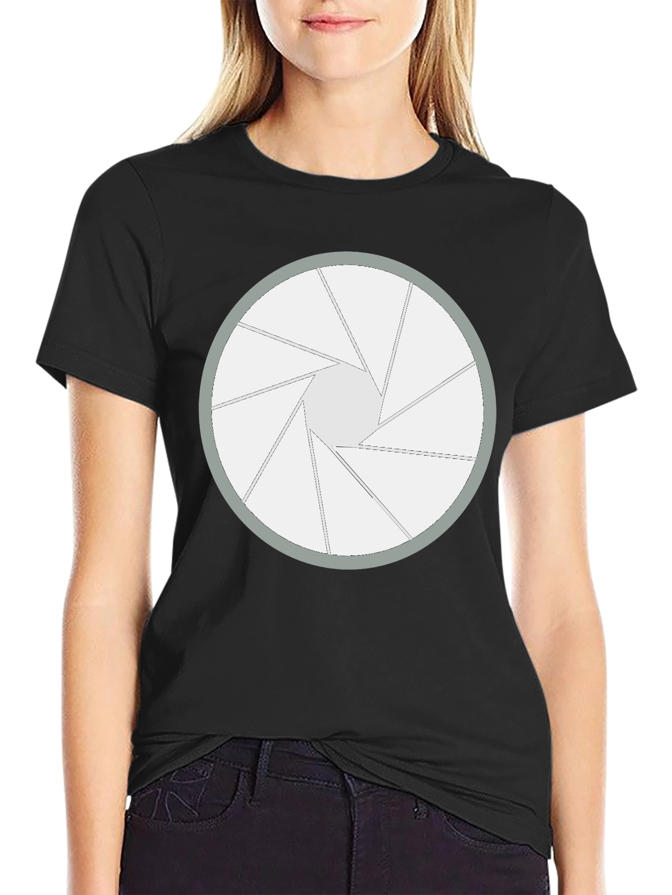 Aperture Blade Graphic Tee - Camera Shutter Design