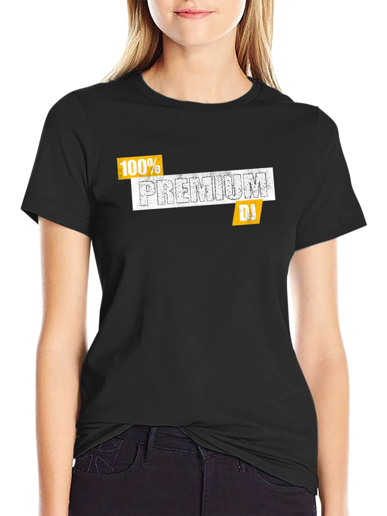 Premium DJ Black T-Shirt - 100% Cotton