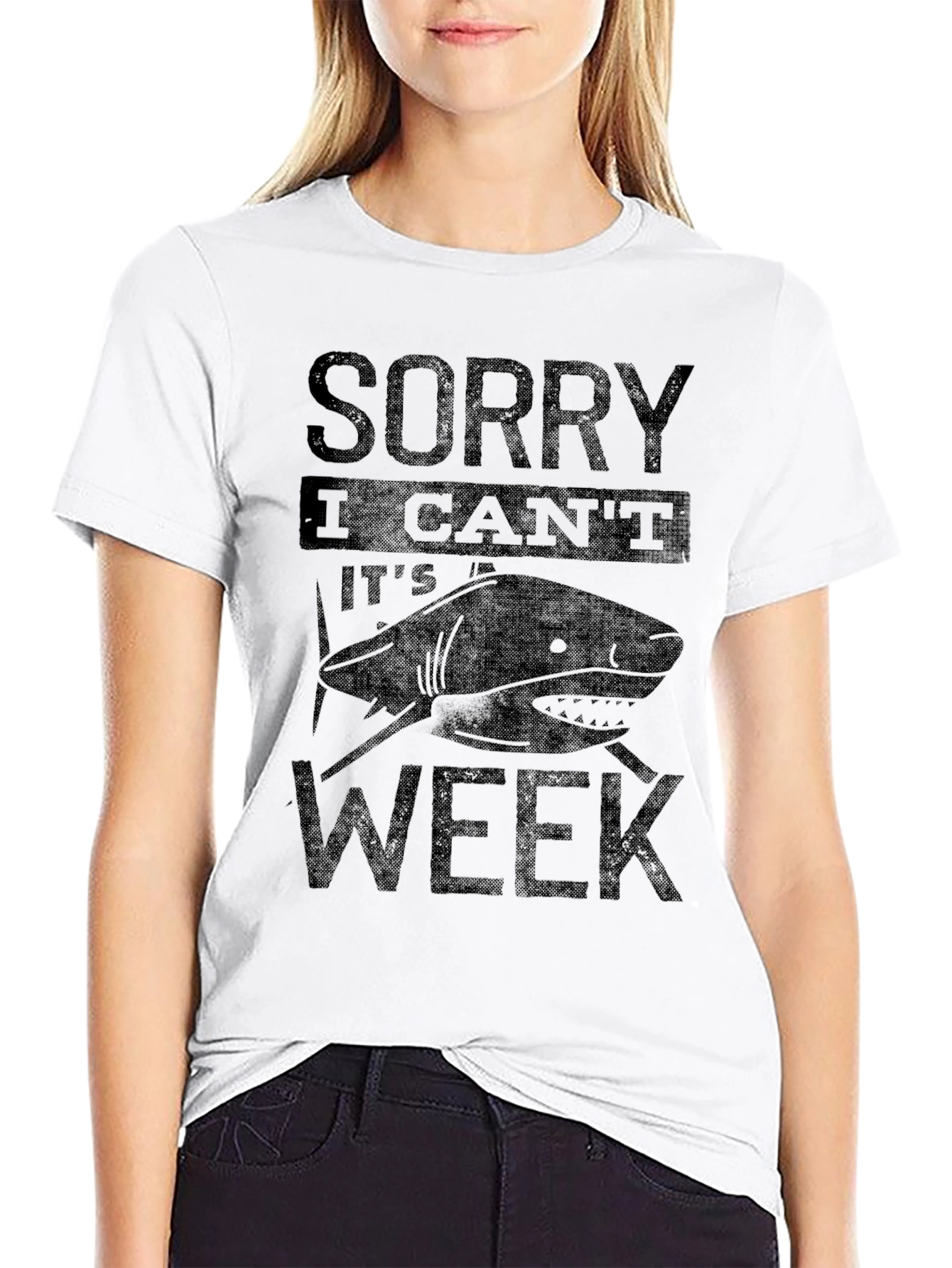 Shark Week Graphic T-Shirt - Sorry I Cant
