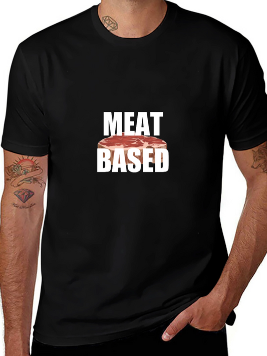 Meat Based Graphic T-Shirt - Black Cotton Tee