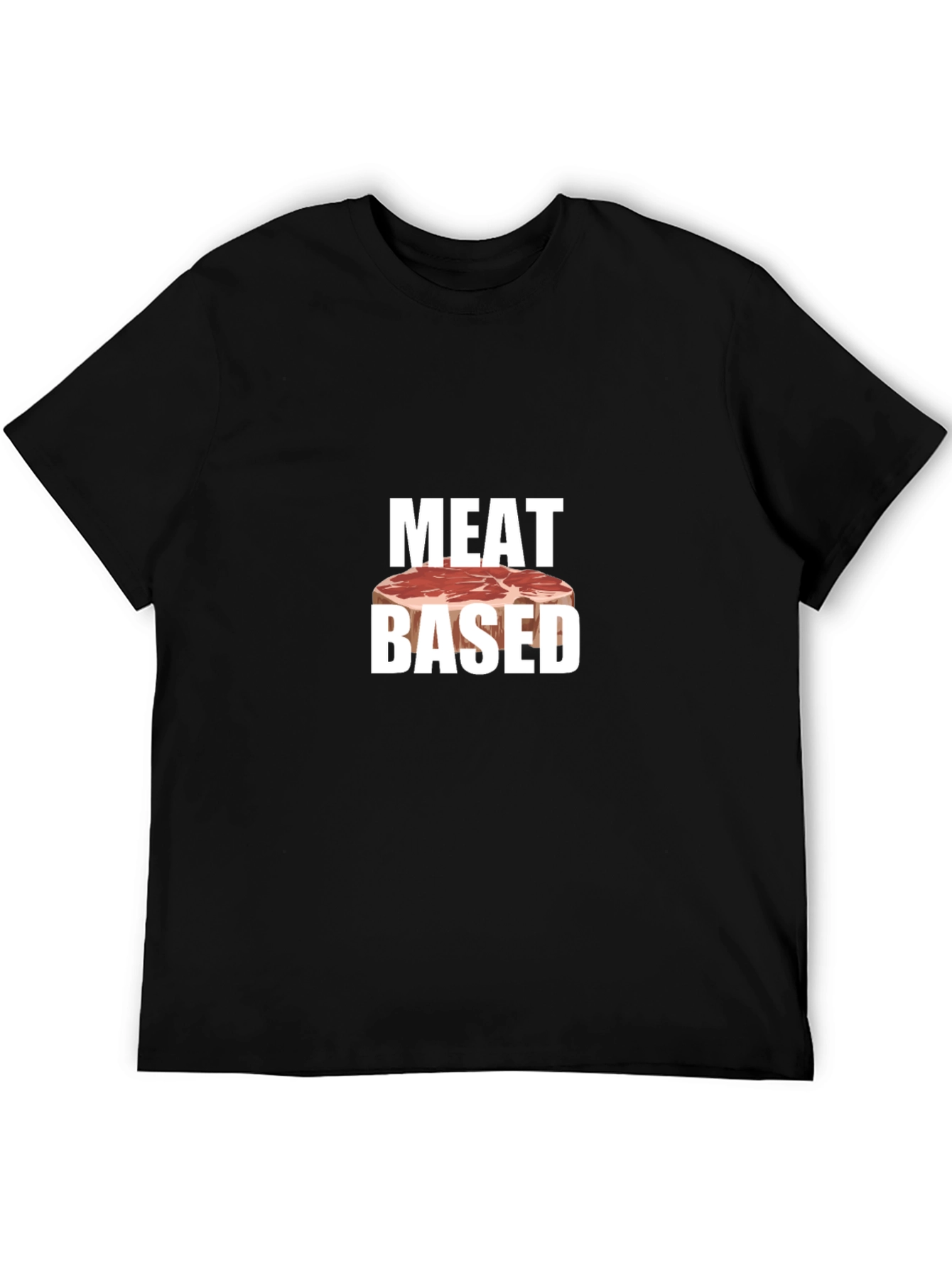 Meat Based Graphic T-Shirt - Black Cotton Tee