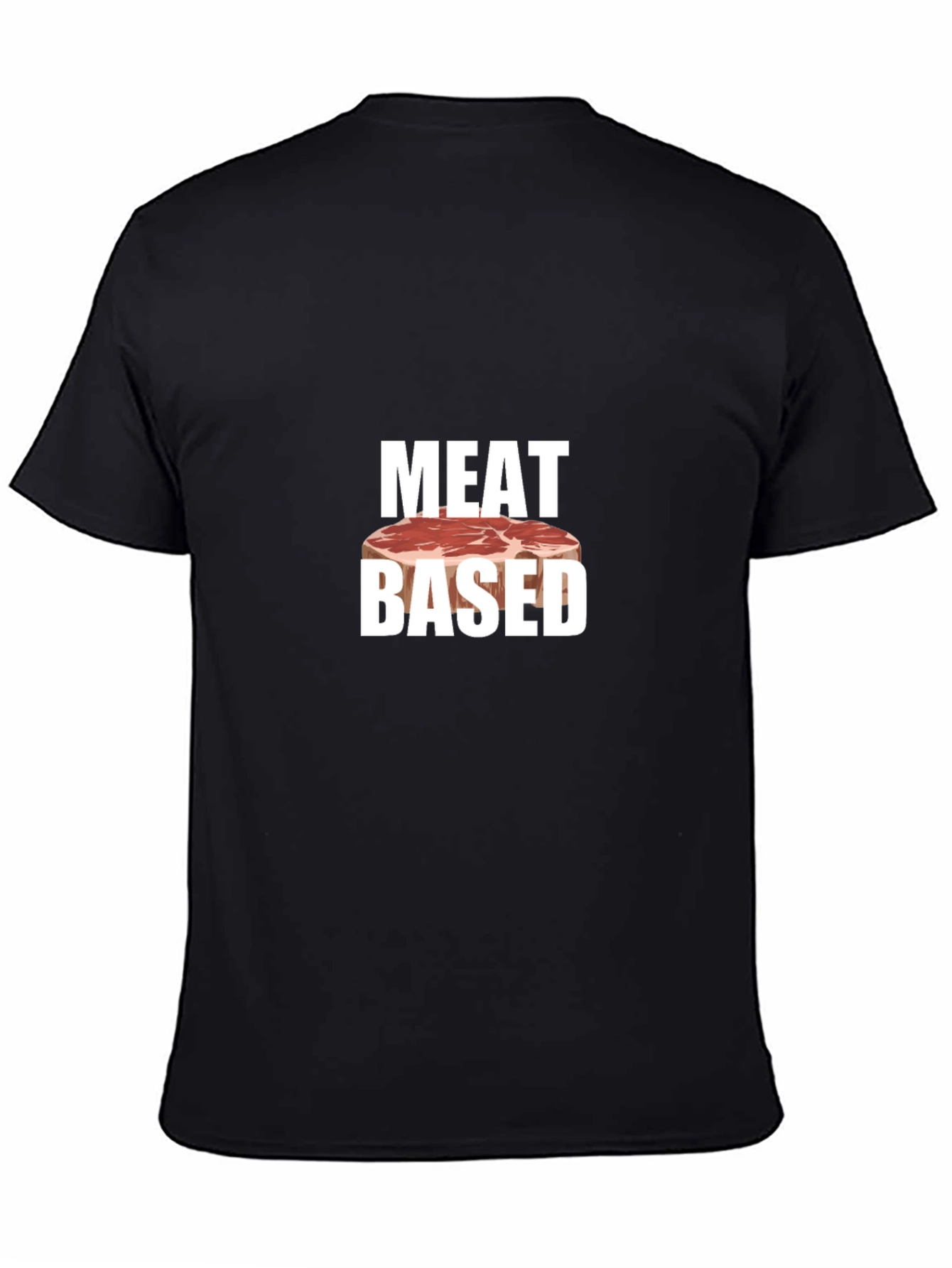Meat Based Graphic T-Shirt - Black Cotton Tee