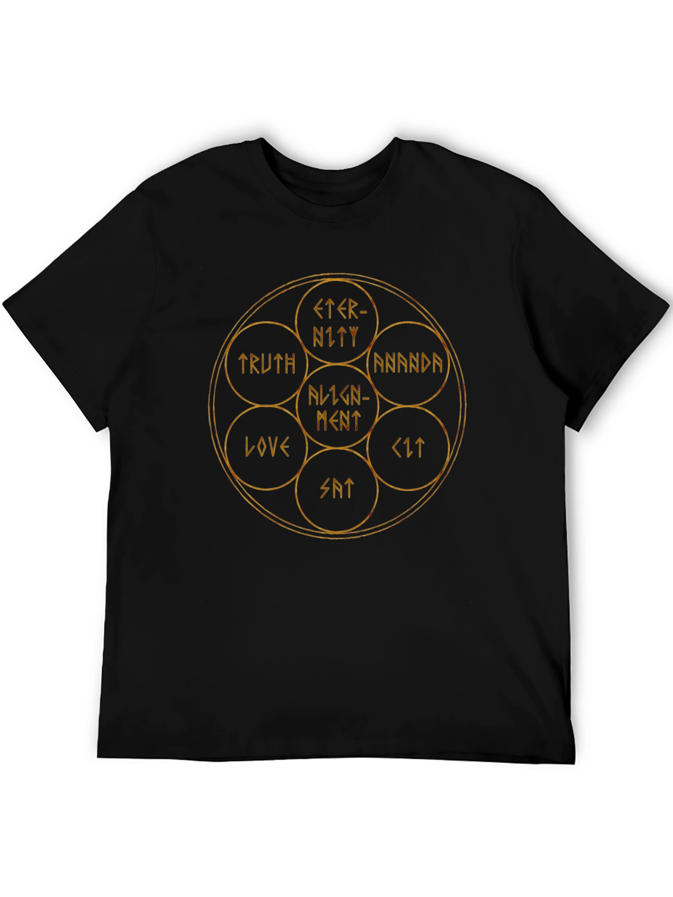 Eternity Mandala Graphic T-Shirt - Black