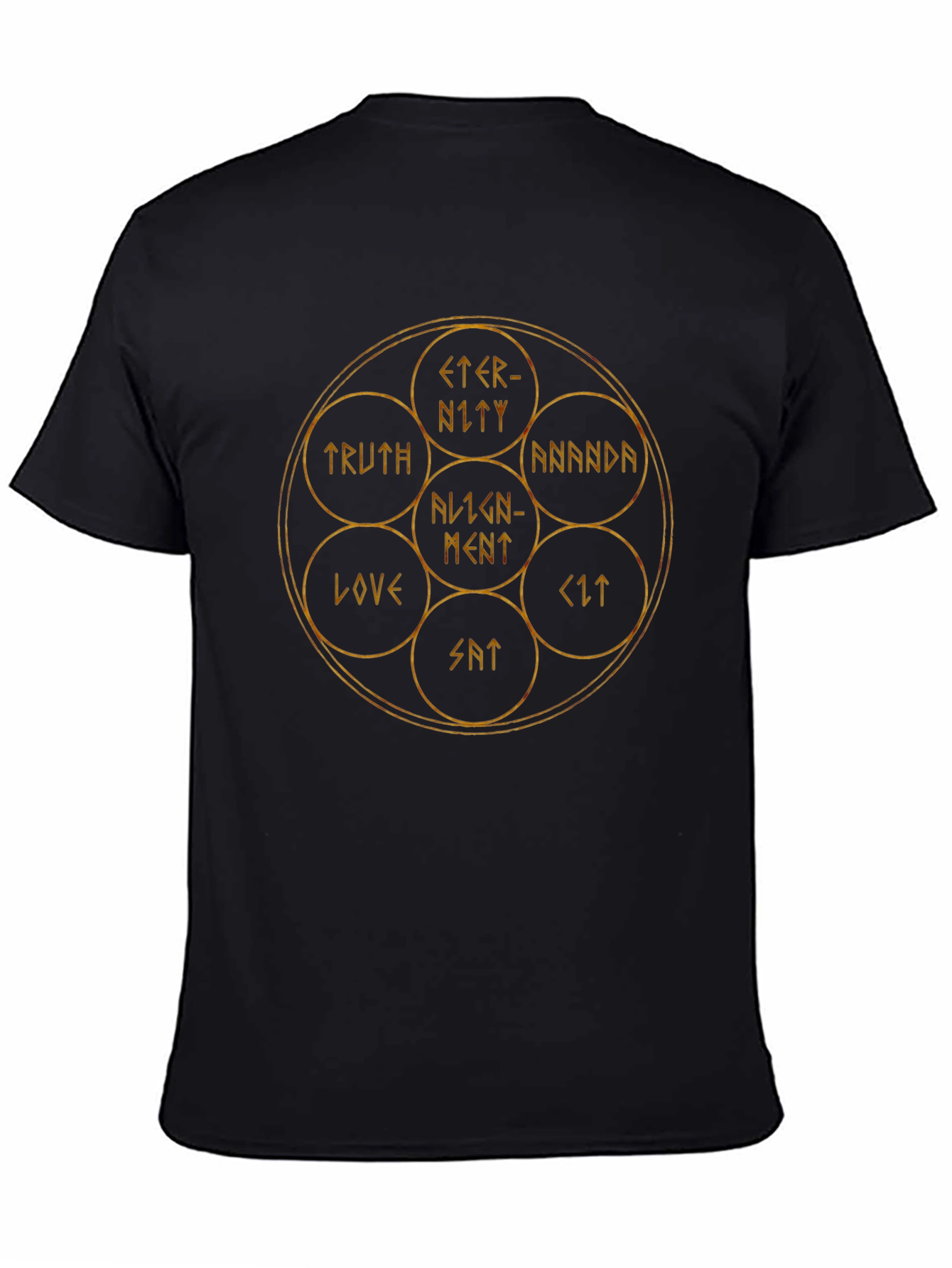 Eternity Mandala Graphic T-Shirt - Black
