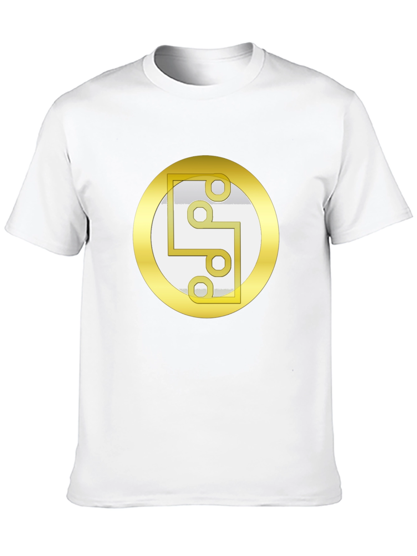 Geometric Circle Graphic Print Black T-Shirt