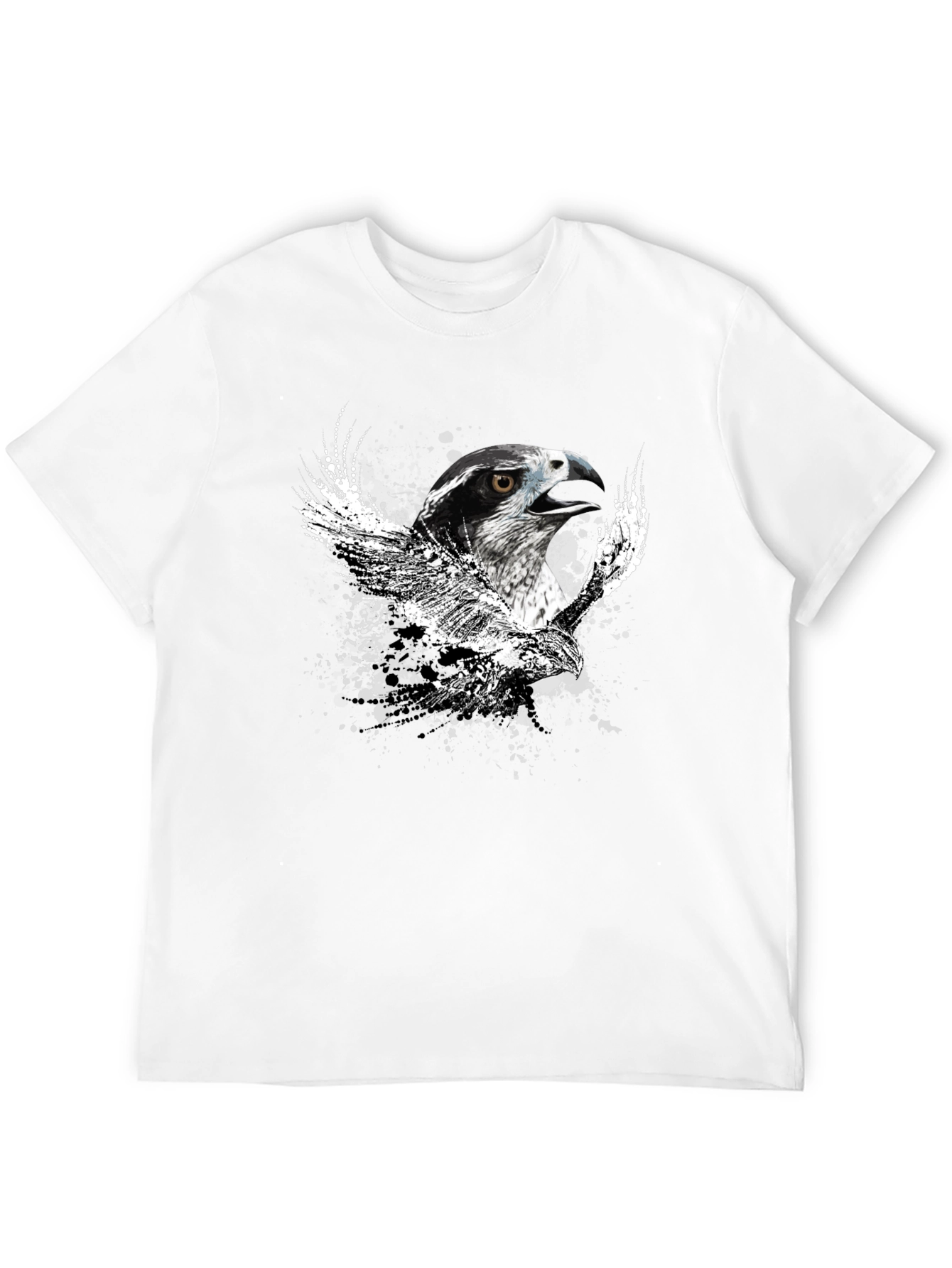 Black T-Shirt with Eagle Graphic