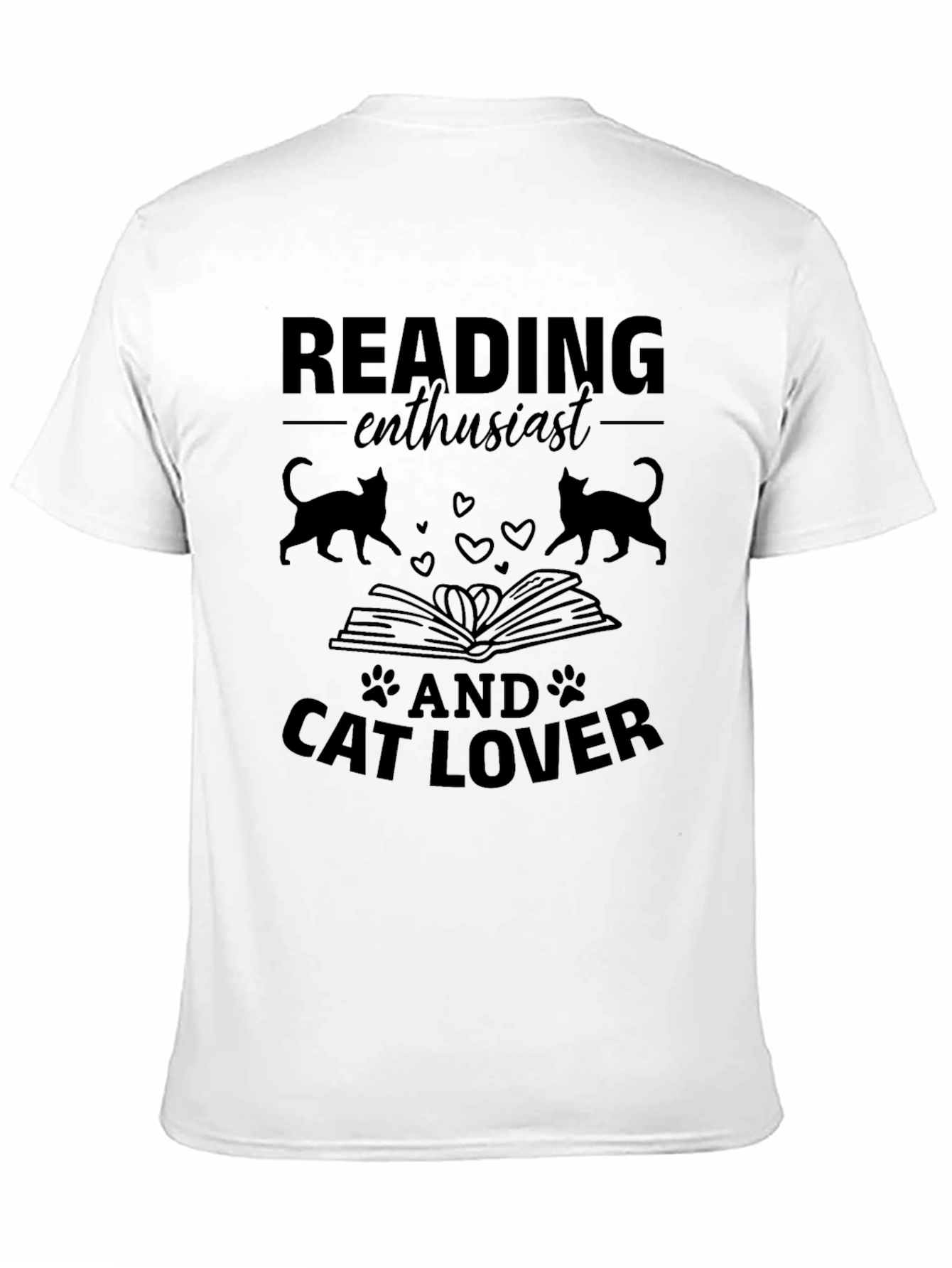 Reading Enthusiast & Cat Lover T-Shirt