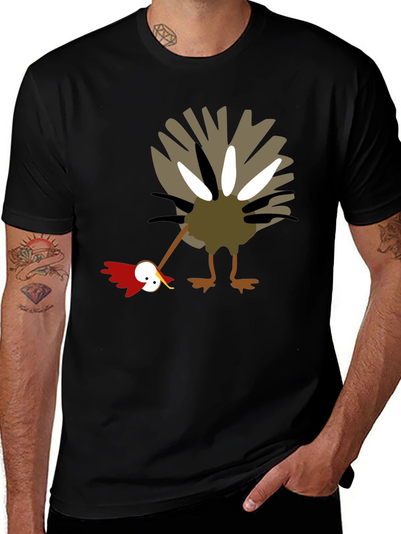 Funny Turkey Graphic Tee - Thanksgiving Humor Shirt