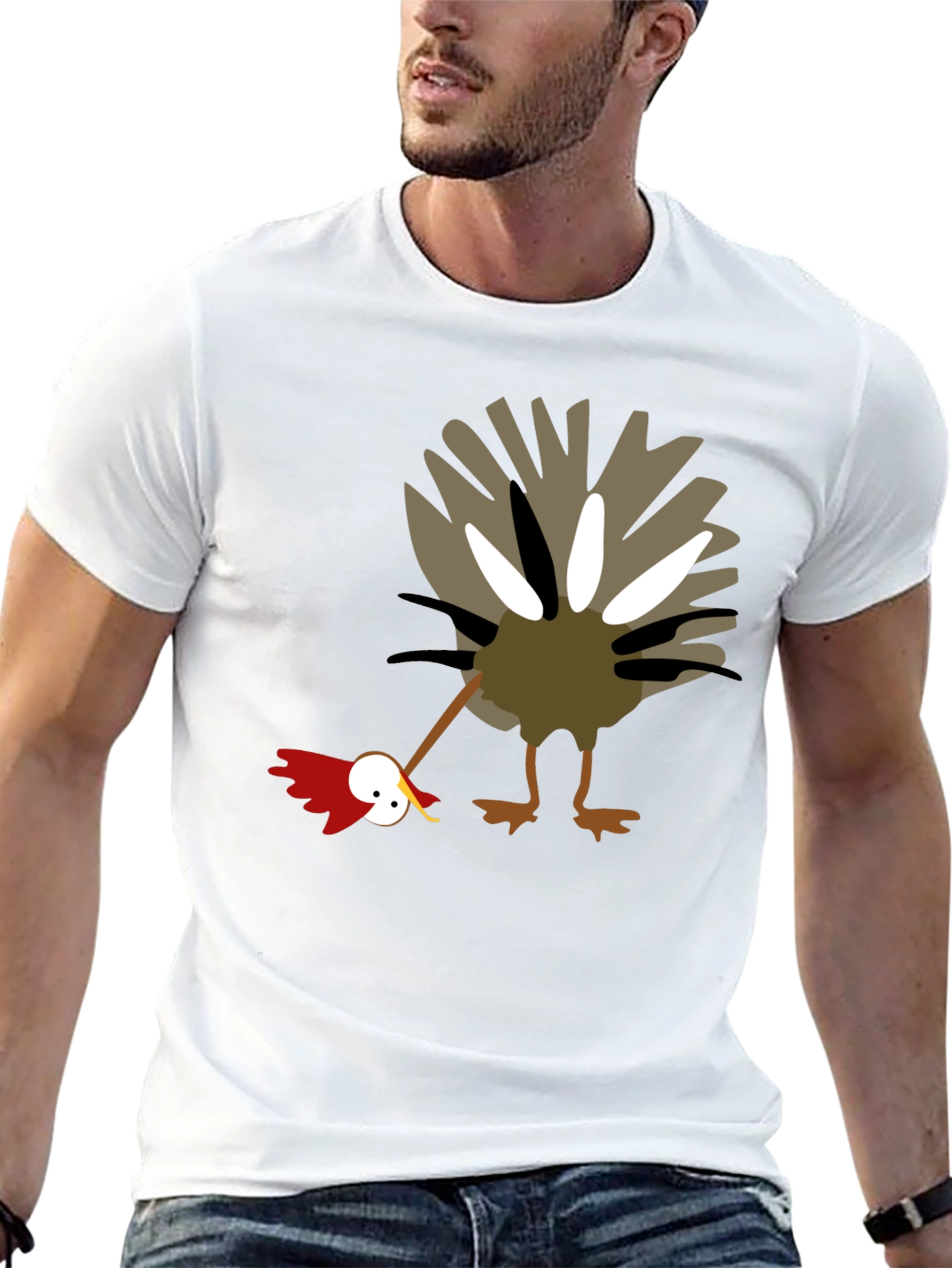 Funny Turkey Graphic Tee - Thanksgiving Humor Shirt