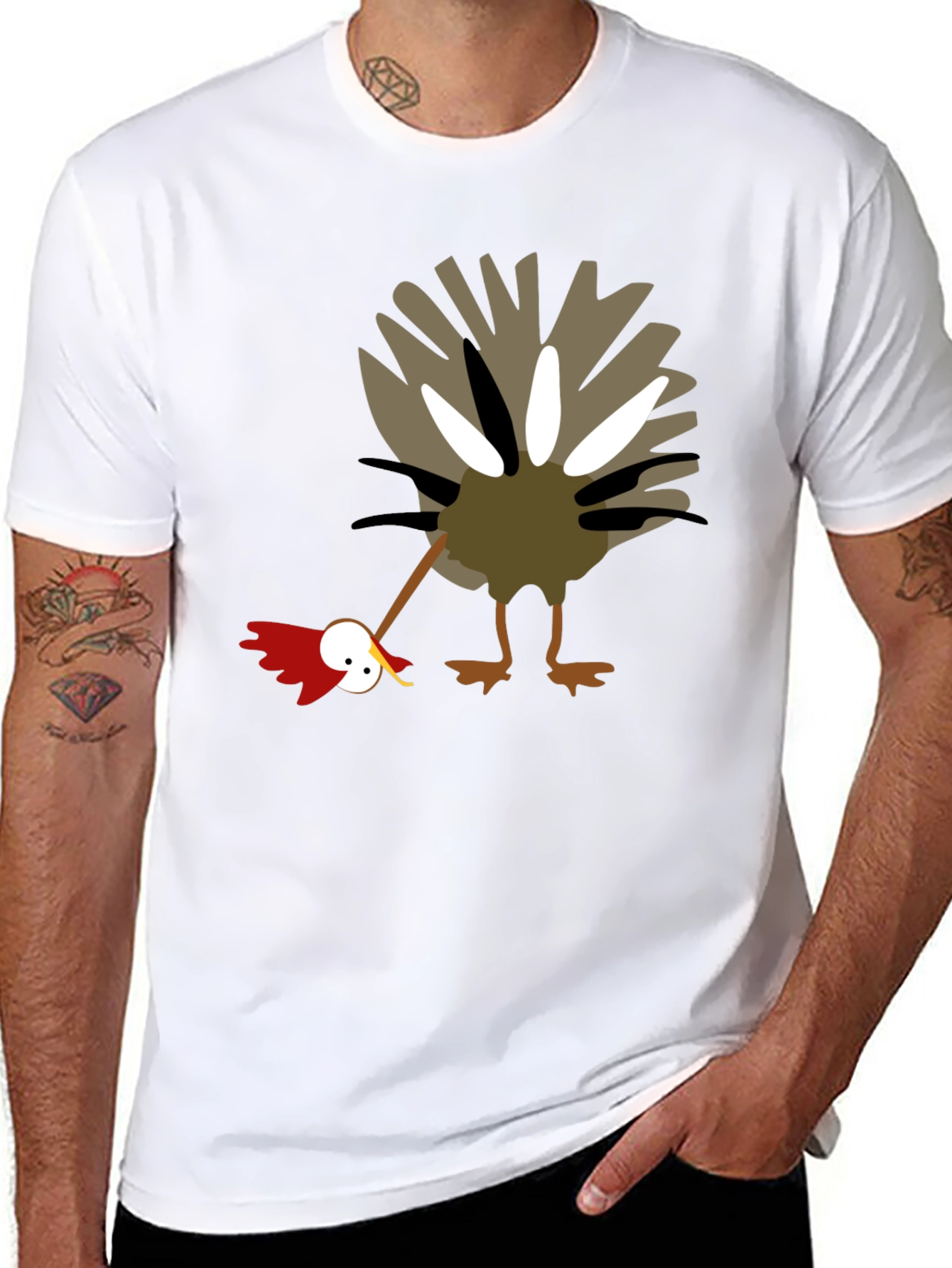 Funny Turkey Graphic Tee - Thanksgiving Humor Shirt