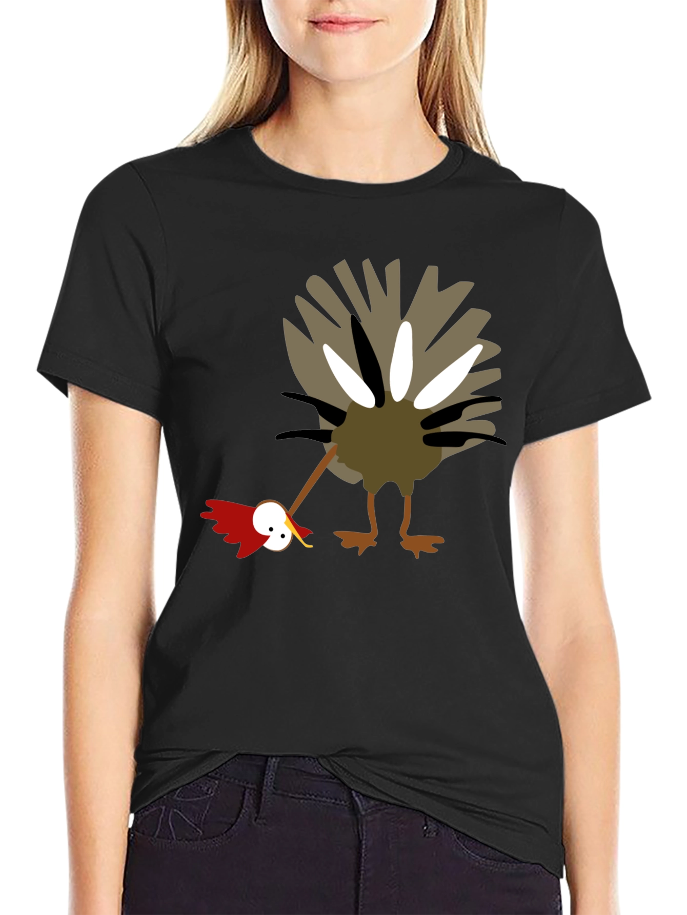 Funny Turkey Graphic Tee - Thanksgiving Humor Shirt