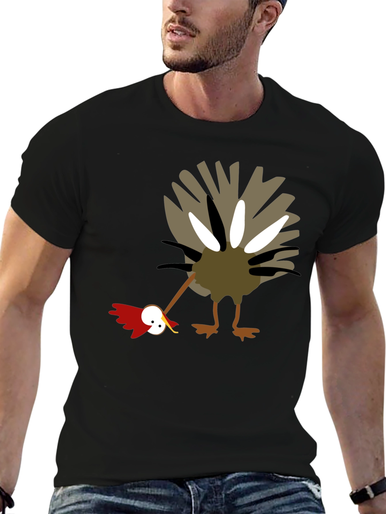 Funny Turkey Graphic Tee - Thanksgiving Humor Shirt