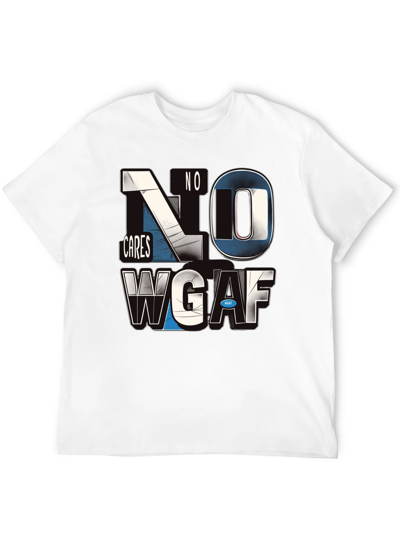 No Cares WGAF Graphic Black Tee