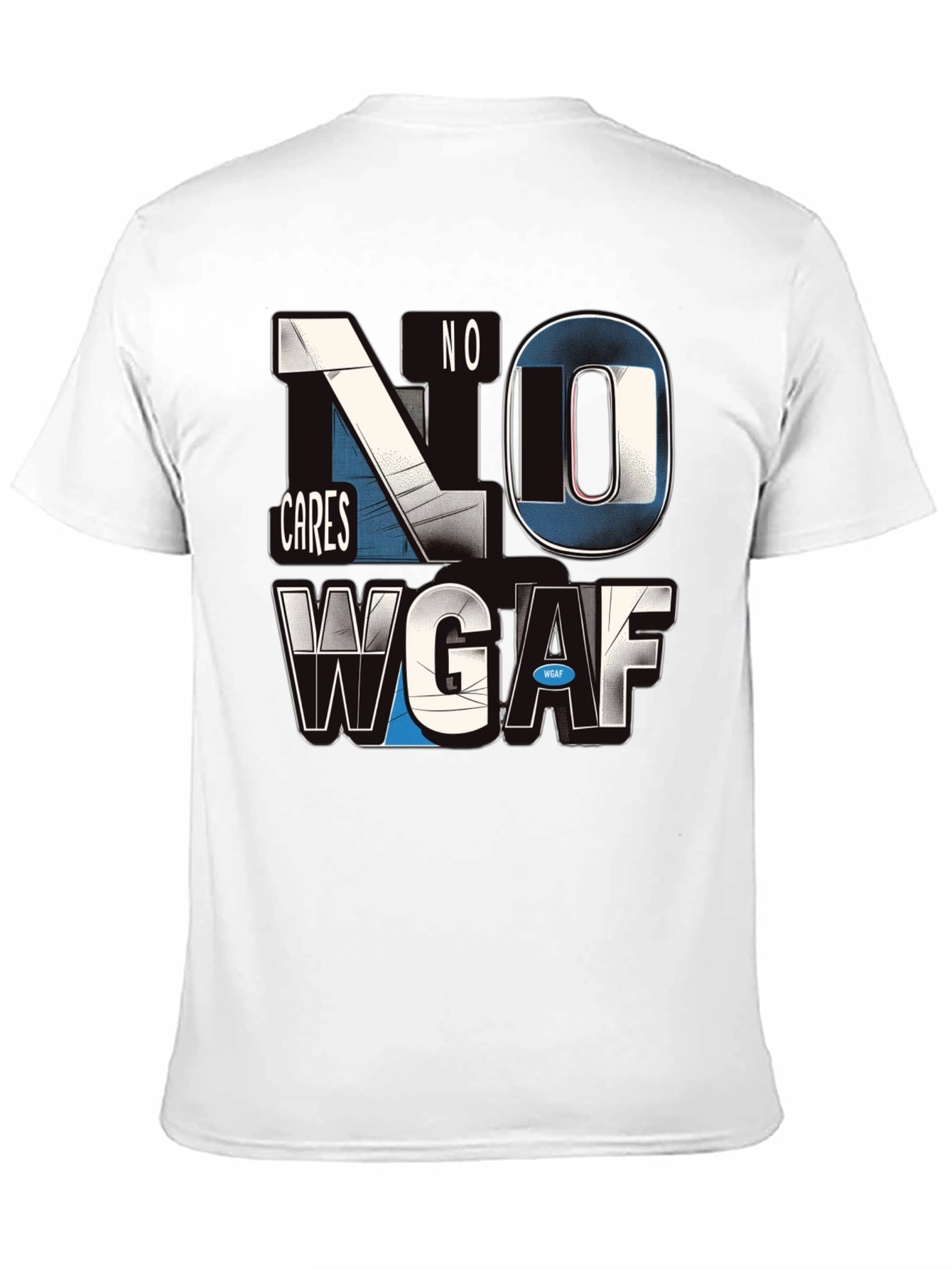 No Cares WGAF Graphic Black Tee