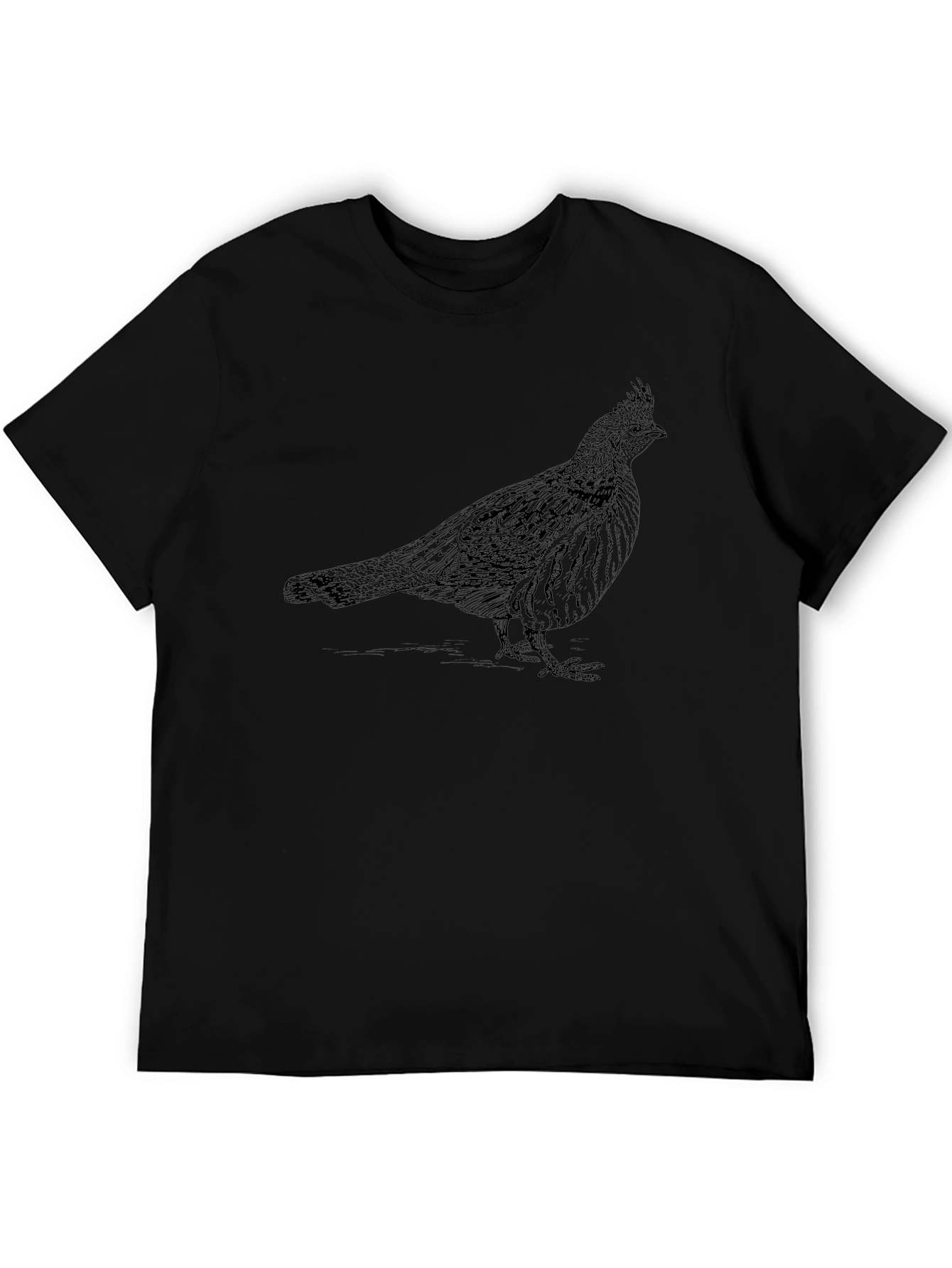 Grouse Graphic Tee - Black Cotton Blend