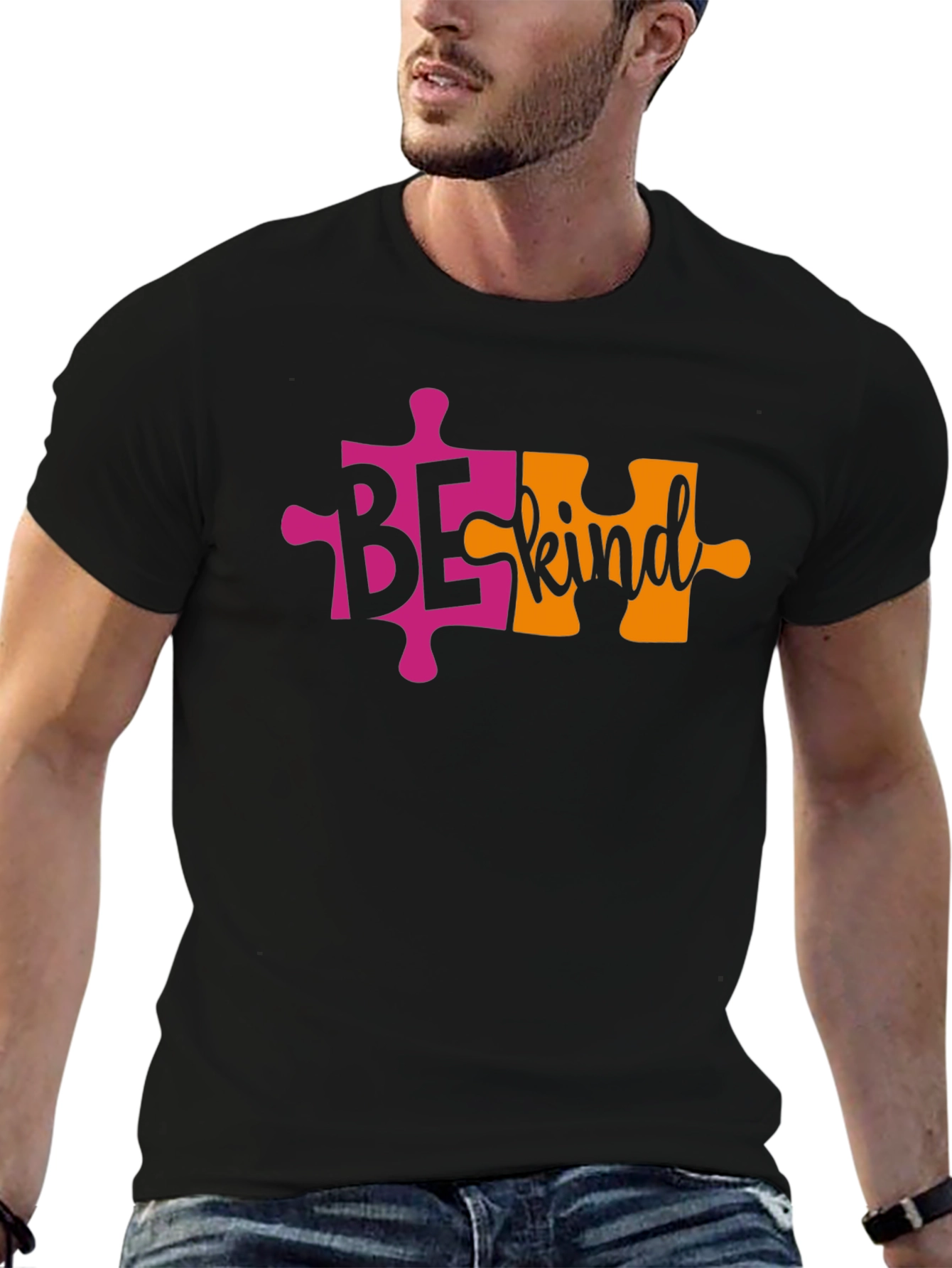 Be Kind Puzzle Piece T-Shirt - Autism Awareness