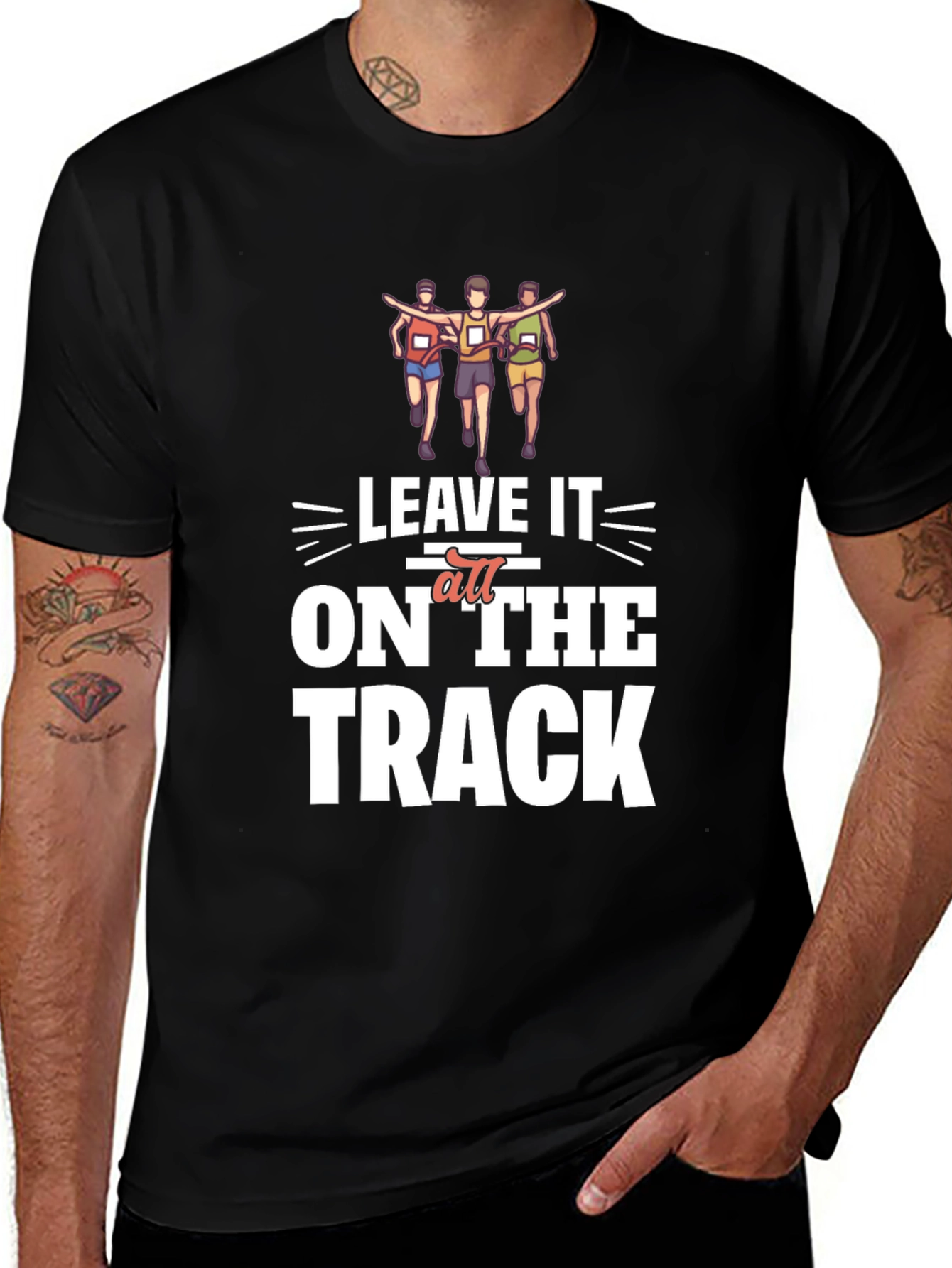 Leave it all on the Track T-Shirt Running Tee