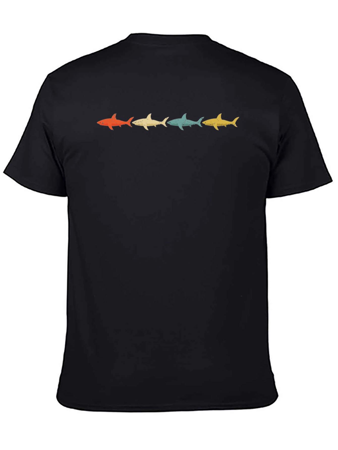 Retro Shark Row Graphic T-Shirt