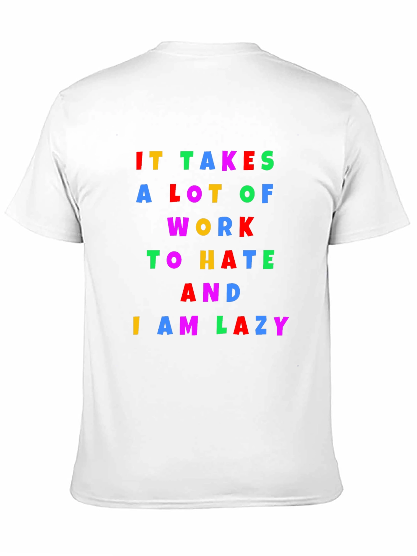 Lazy Slogan T-Shirt: Comfortable Black Tee