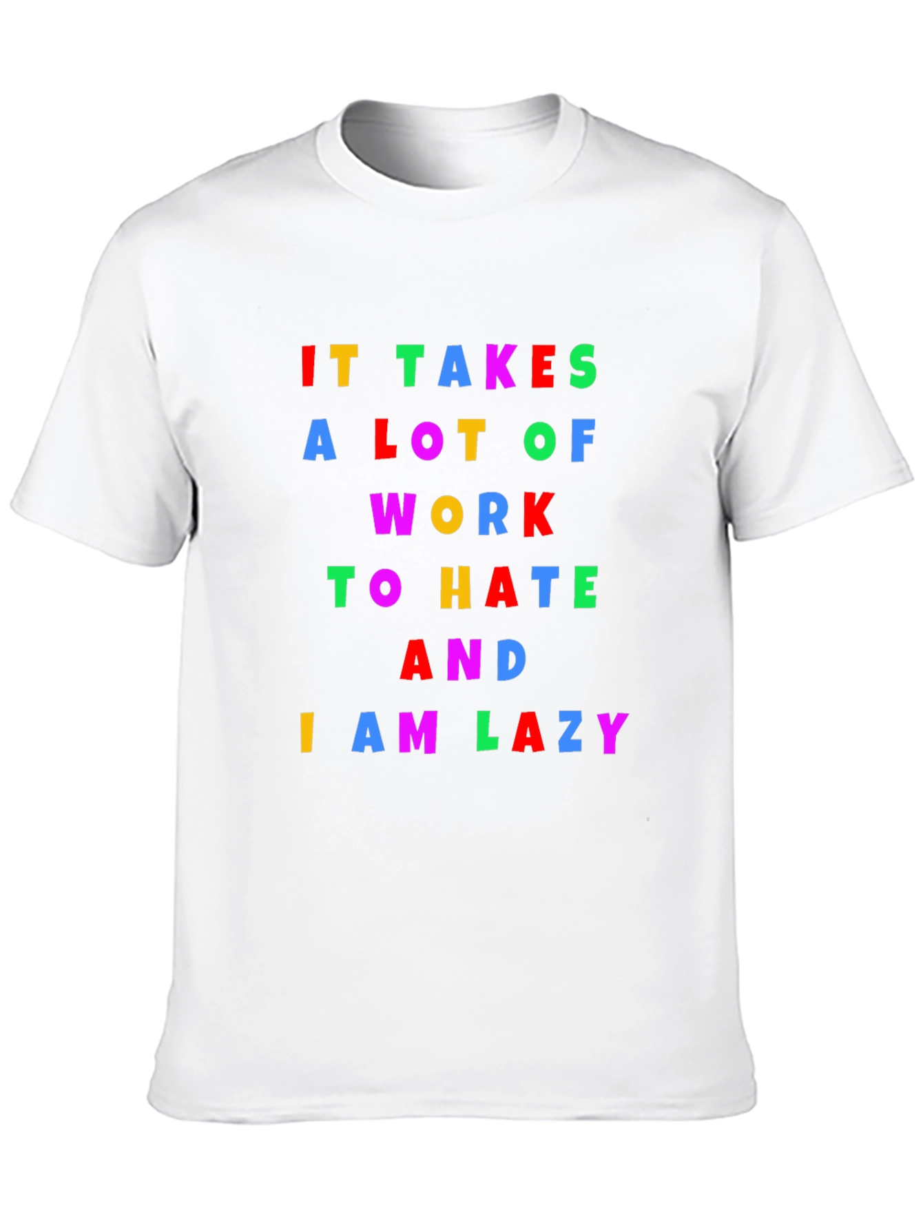 Lazy Slogan T-Shirt: Comfortable Black Tee