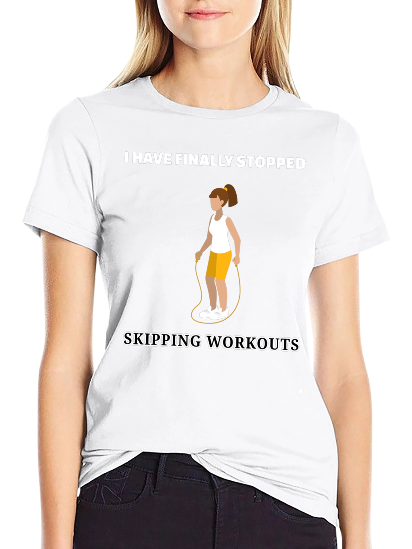 Funny Workout T-Shirt - Skipping Workouts