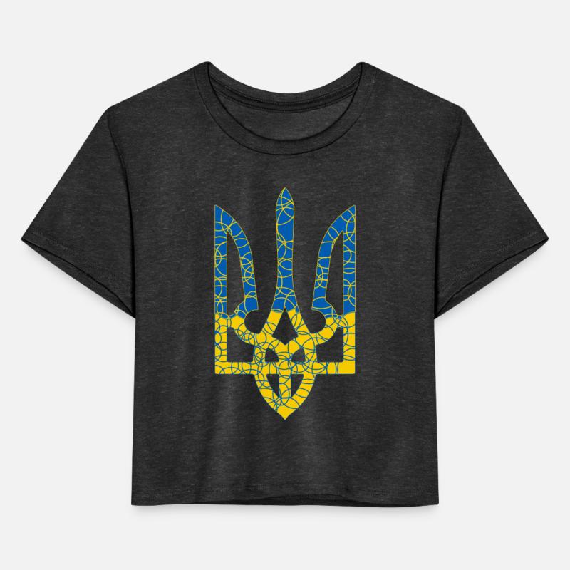 Ukrainian national textured emblem trident tryzub