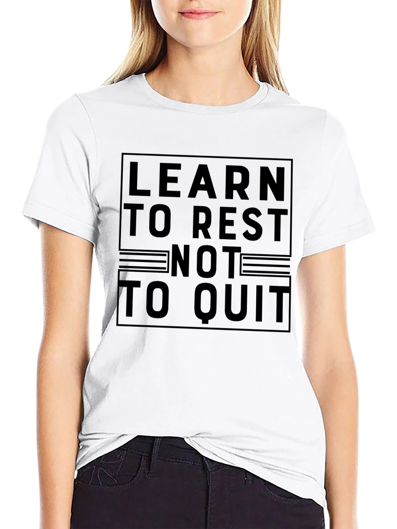 Learn to Rest Motivational Graphic T-Shirt