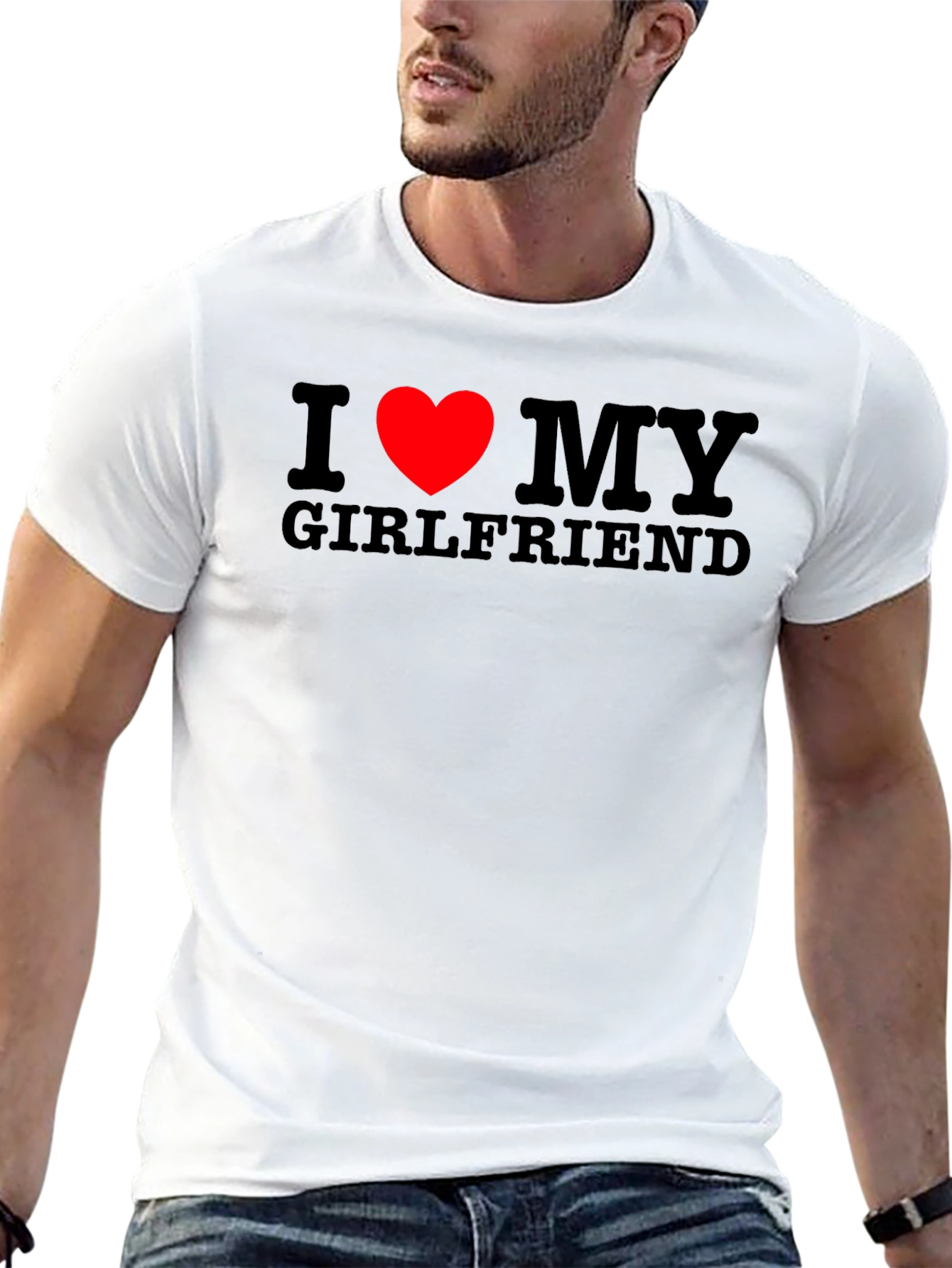 I Love My Girlfriend T-Shirt - Black