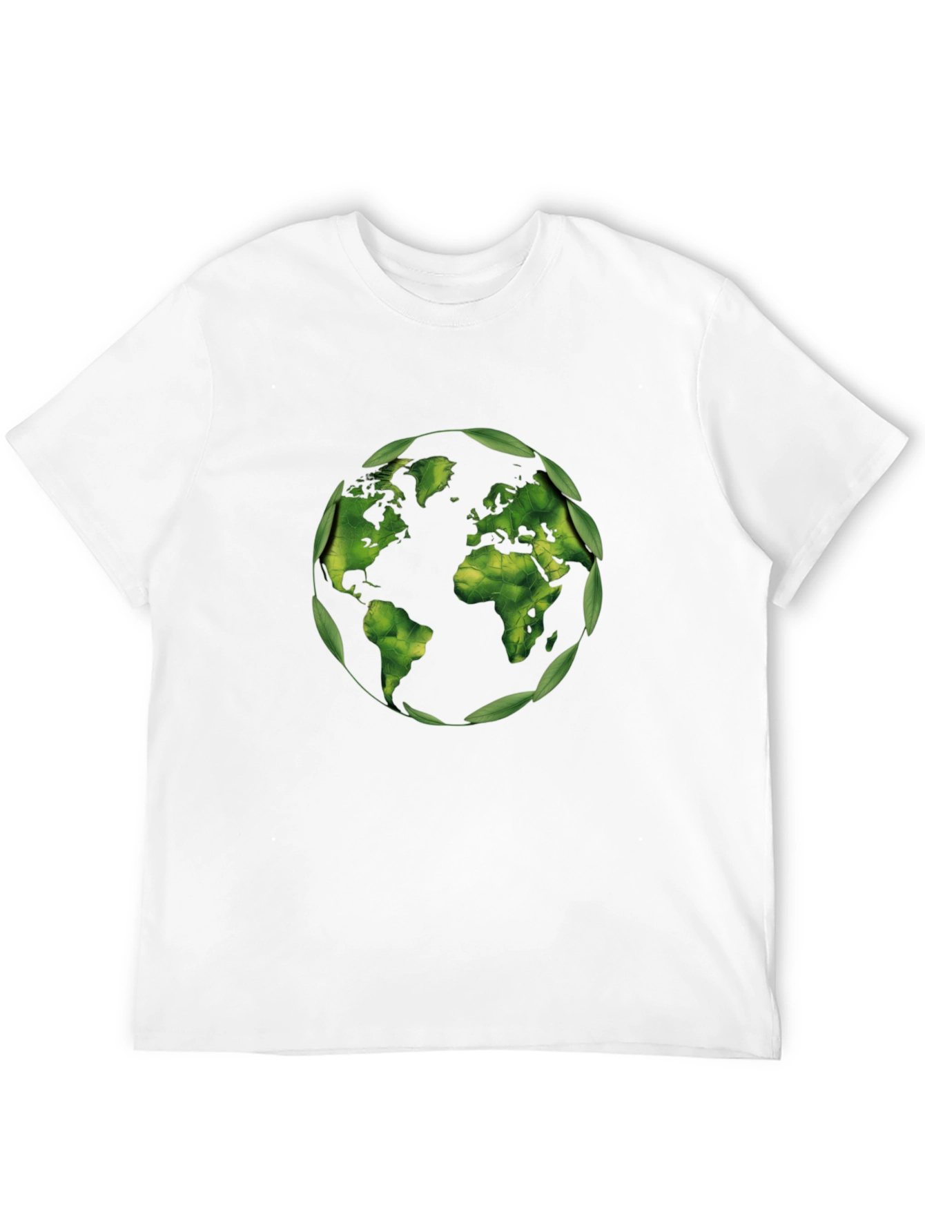 Eco-Friendly World Map T-Shirt - Black