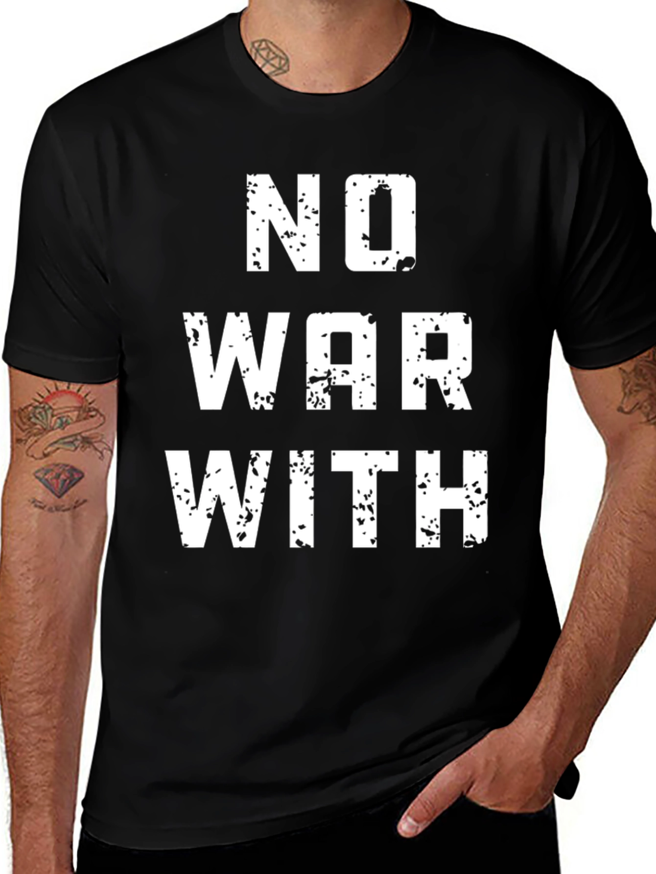 No War With T-Shirt - Black Graphic Tee