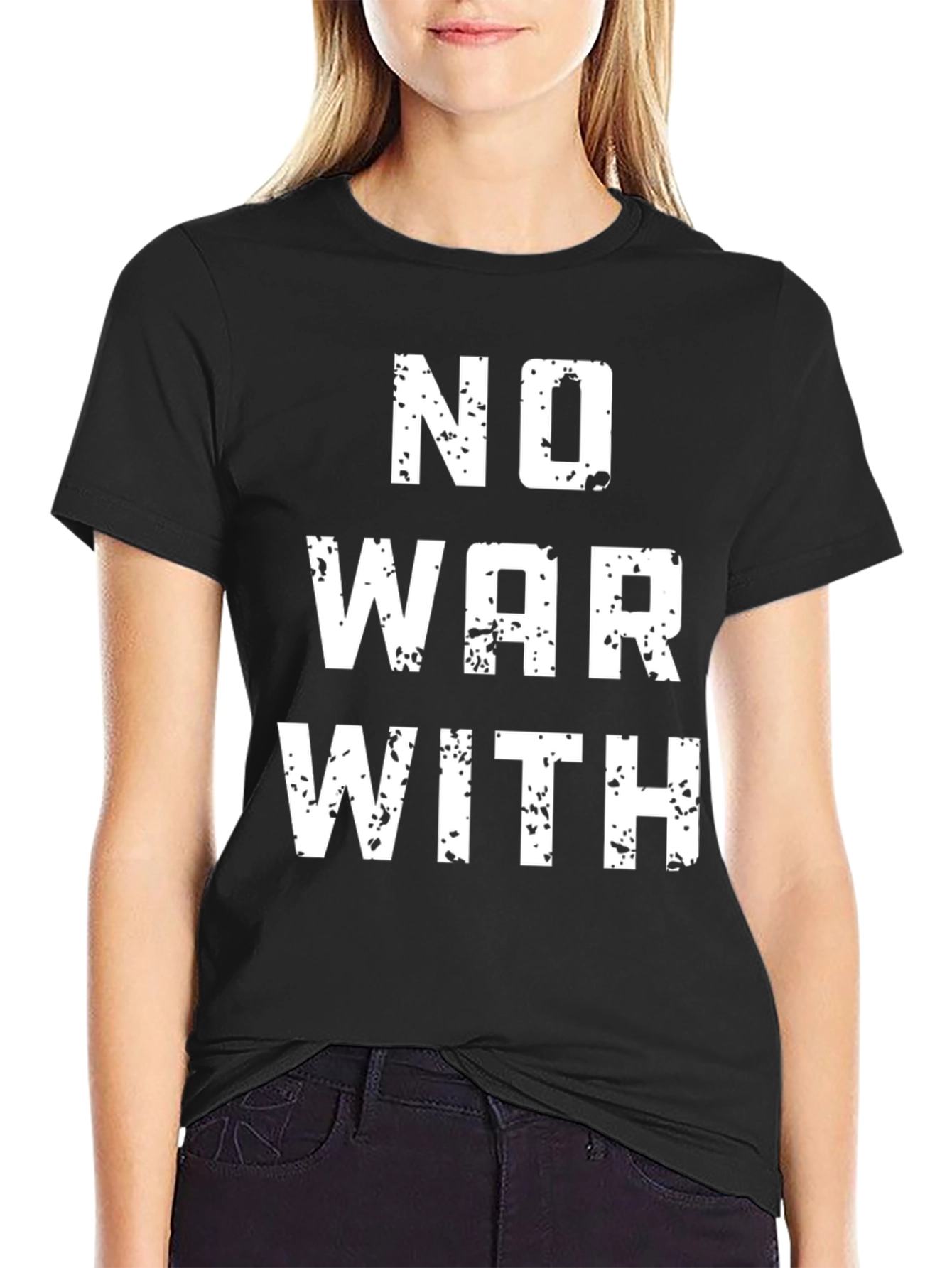No War With T-Shirt - Black Graphic Tee