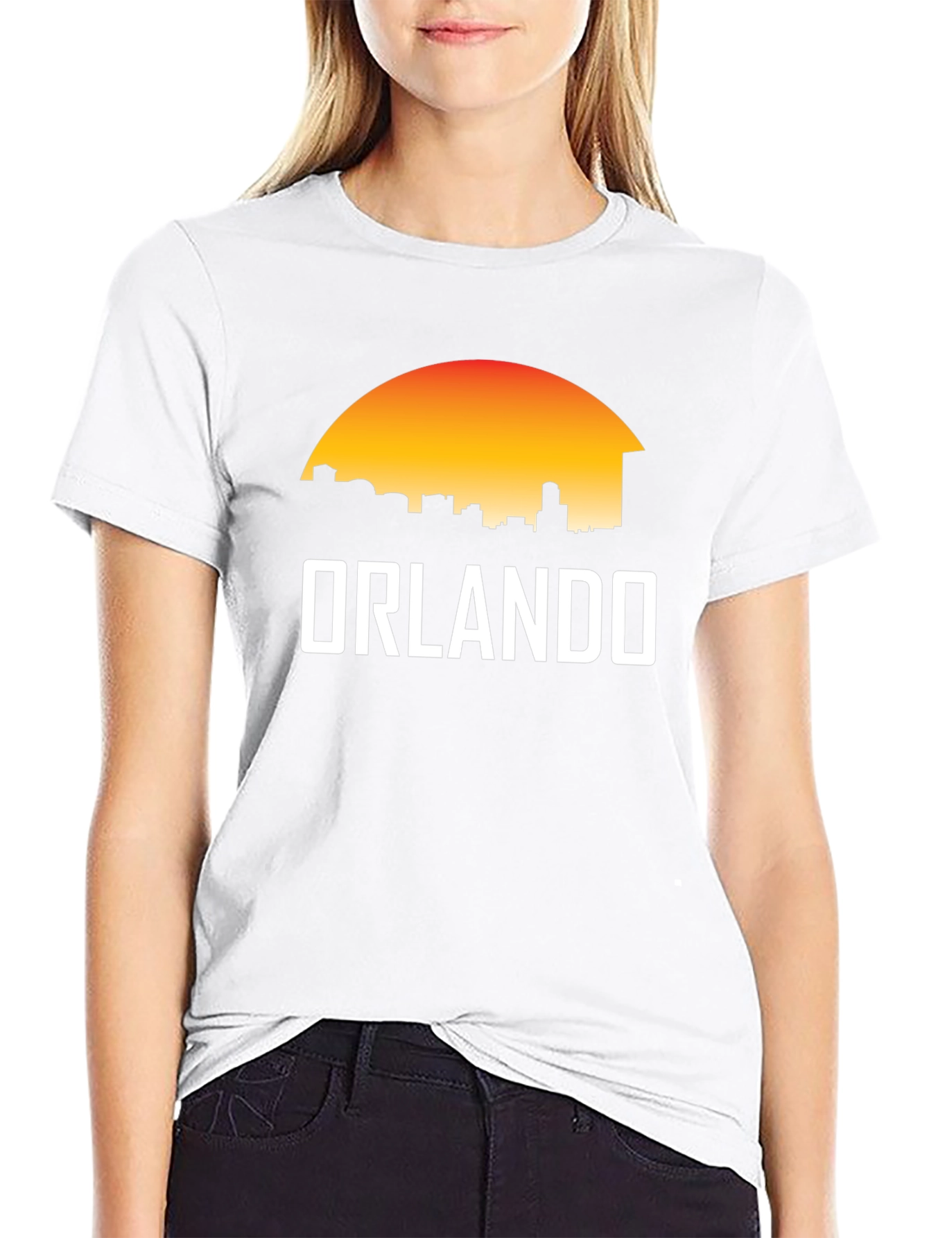 Orlando Skyline Graphic Tee - Sunset Silhouette